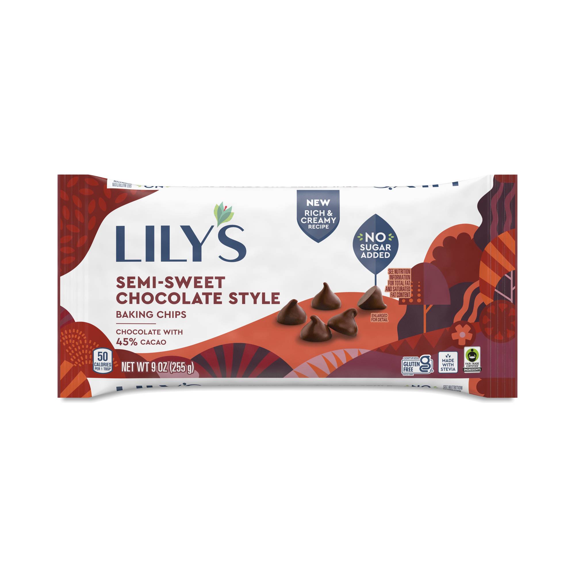 Baking Chips, Semi-Sweet Chocolate Style, 45% Cacao