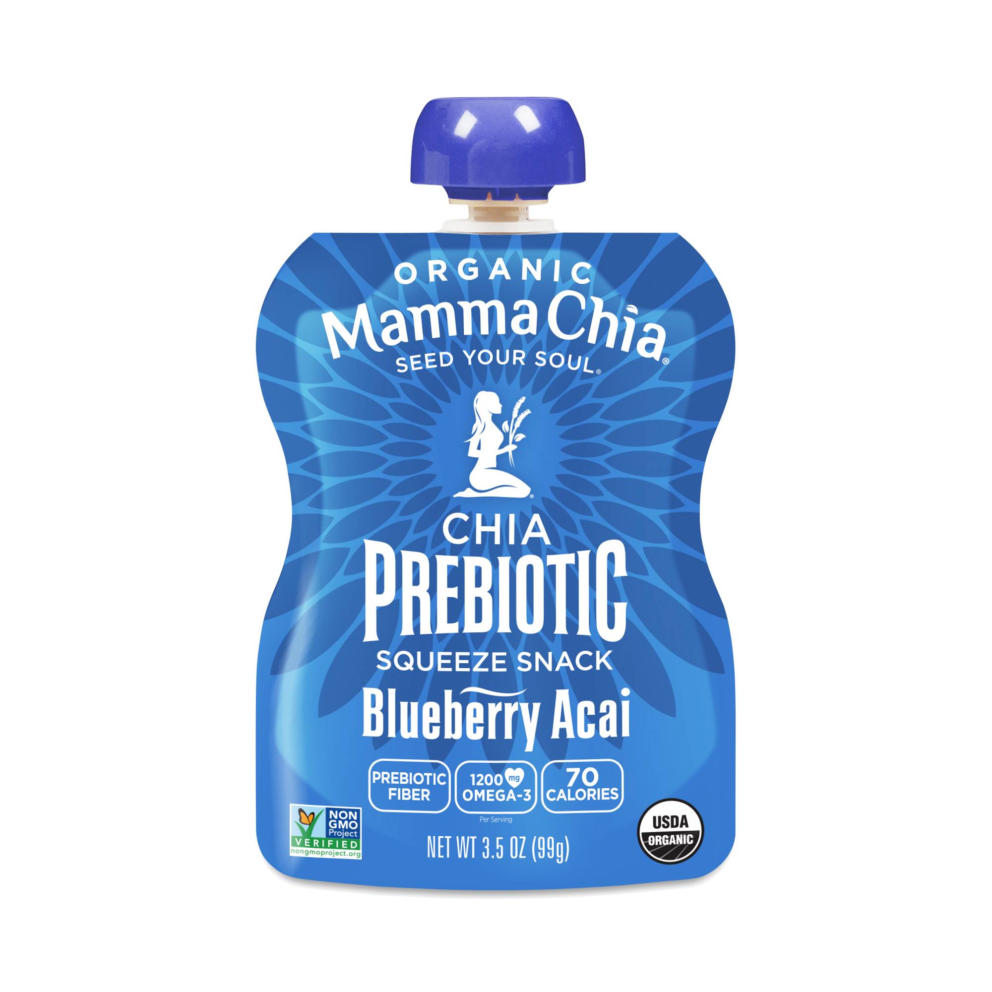 Prebiotic Chia Squeeze, Blueberry Acai