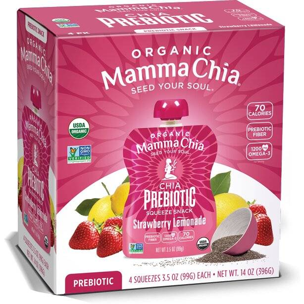 Prebiotic Chia Squeeze, Strawberry Lemonade