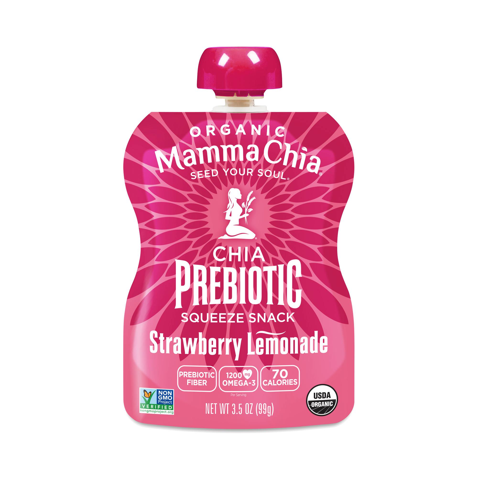 Prebiotic Chia Squeeze, Strawberry Lemonade