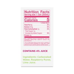 Sparkling Water, Raspberry Lime