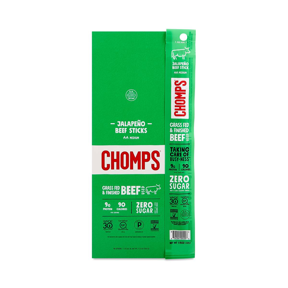 Grass-Fed Beef Sticks, Jalapeno