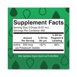 Iodine Organic Liquid Drops, Unflavored