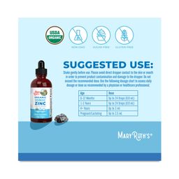 Organic Ionic Zinc Liquid Drops, Unflavored