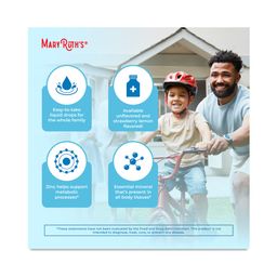 Organic Ionic Zinc Liquid Drops, Unflavored