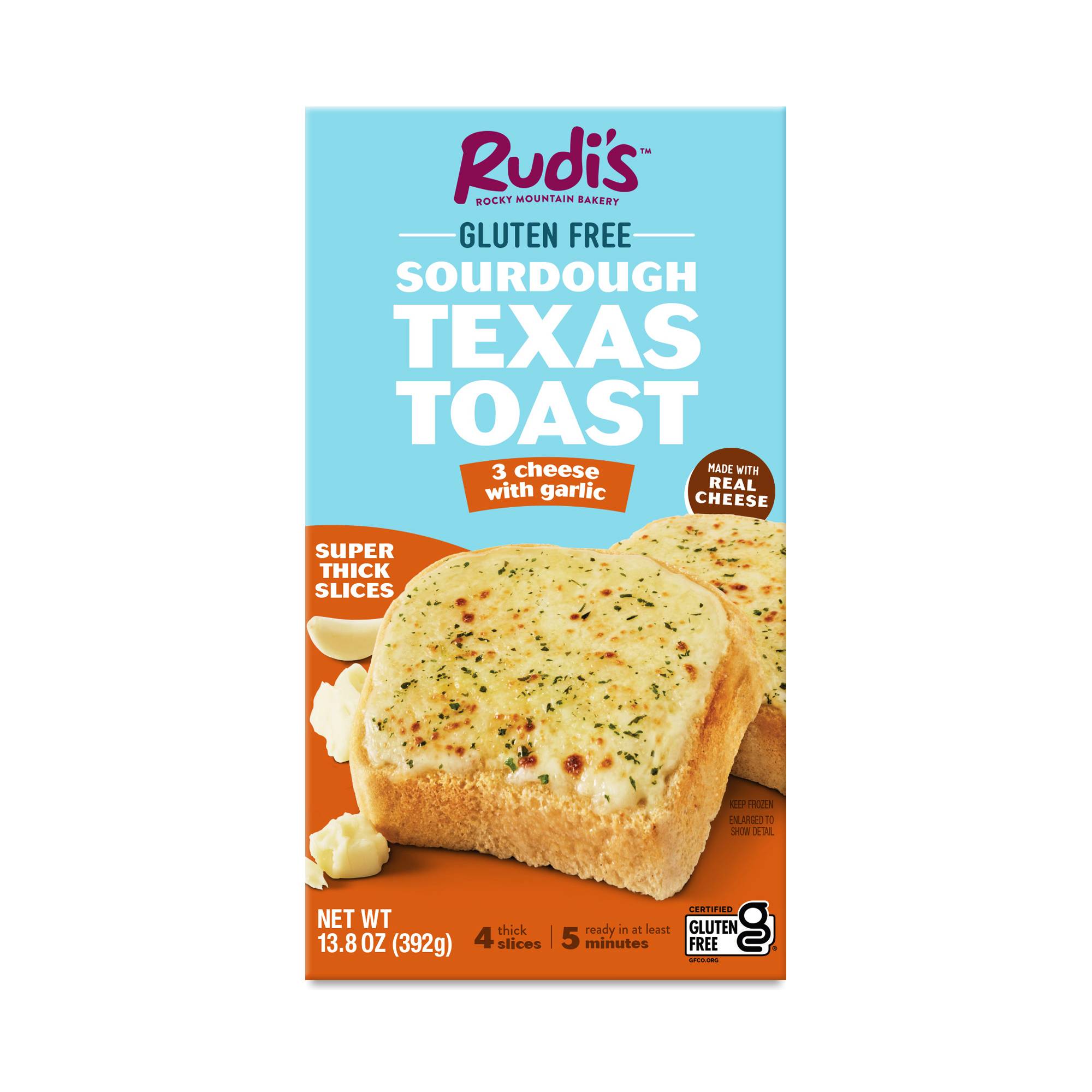 Gluten Free Sourdough Texas Toast, 3 Cheese with Garlic