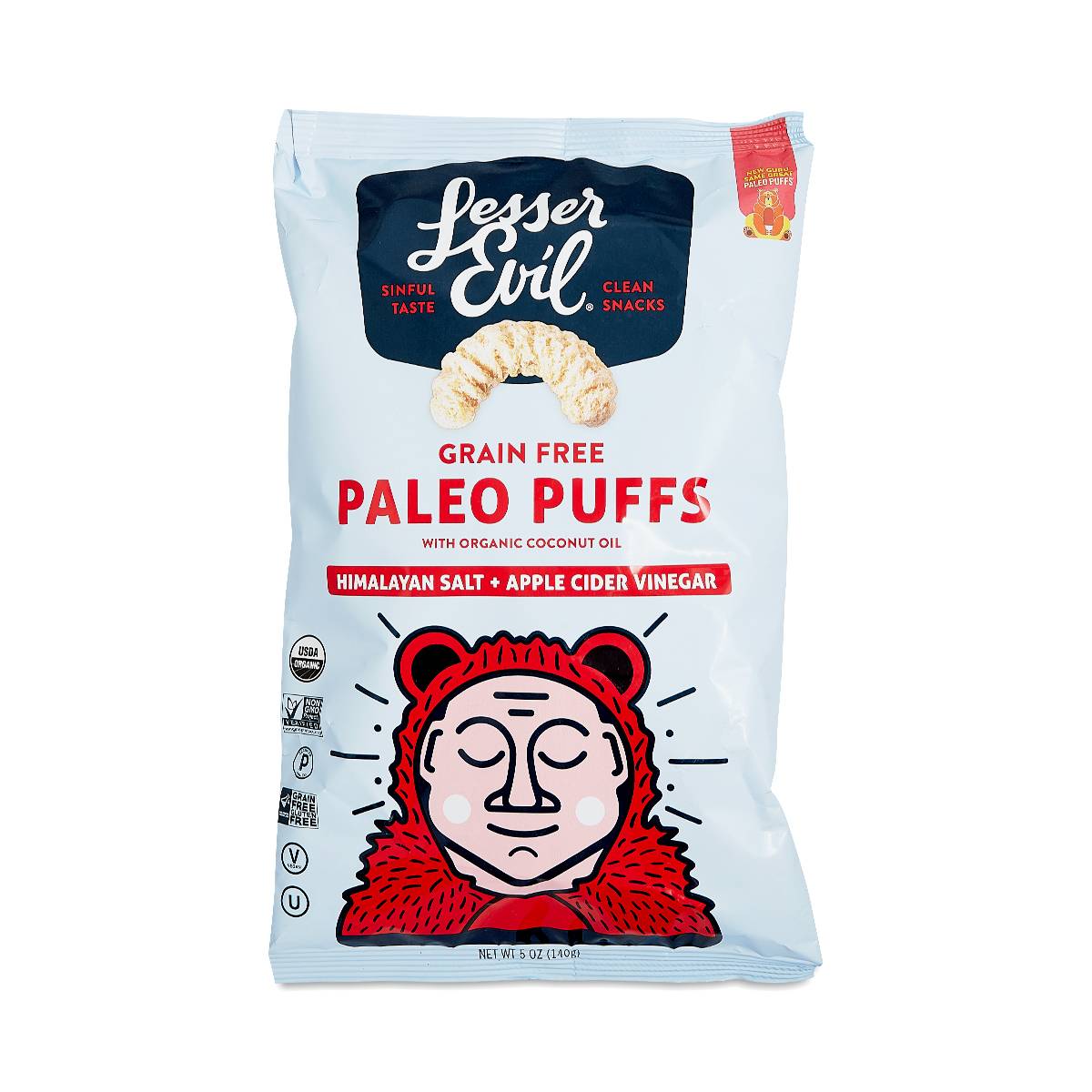 LesserEvil Paleo Puffs Himalayan Salt + Apple Cider