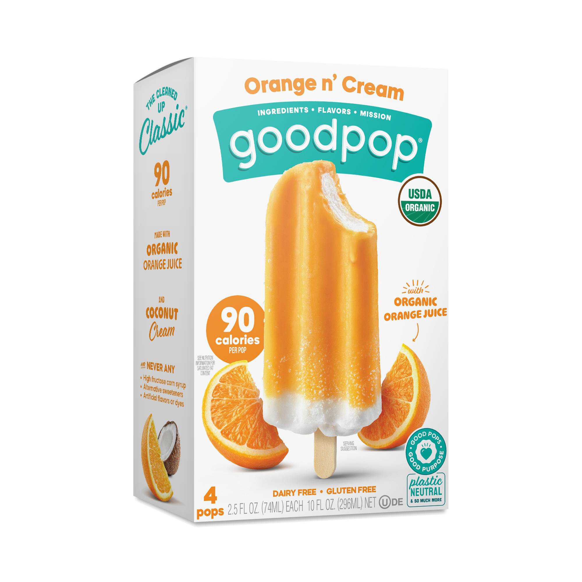 Dairy-Free Pops, Orange n' Cream