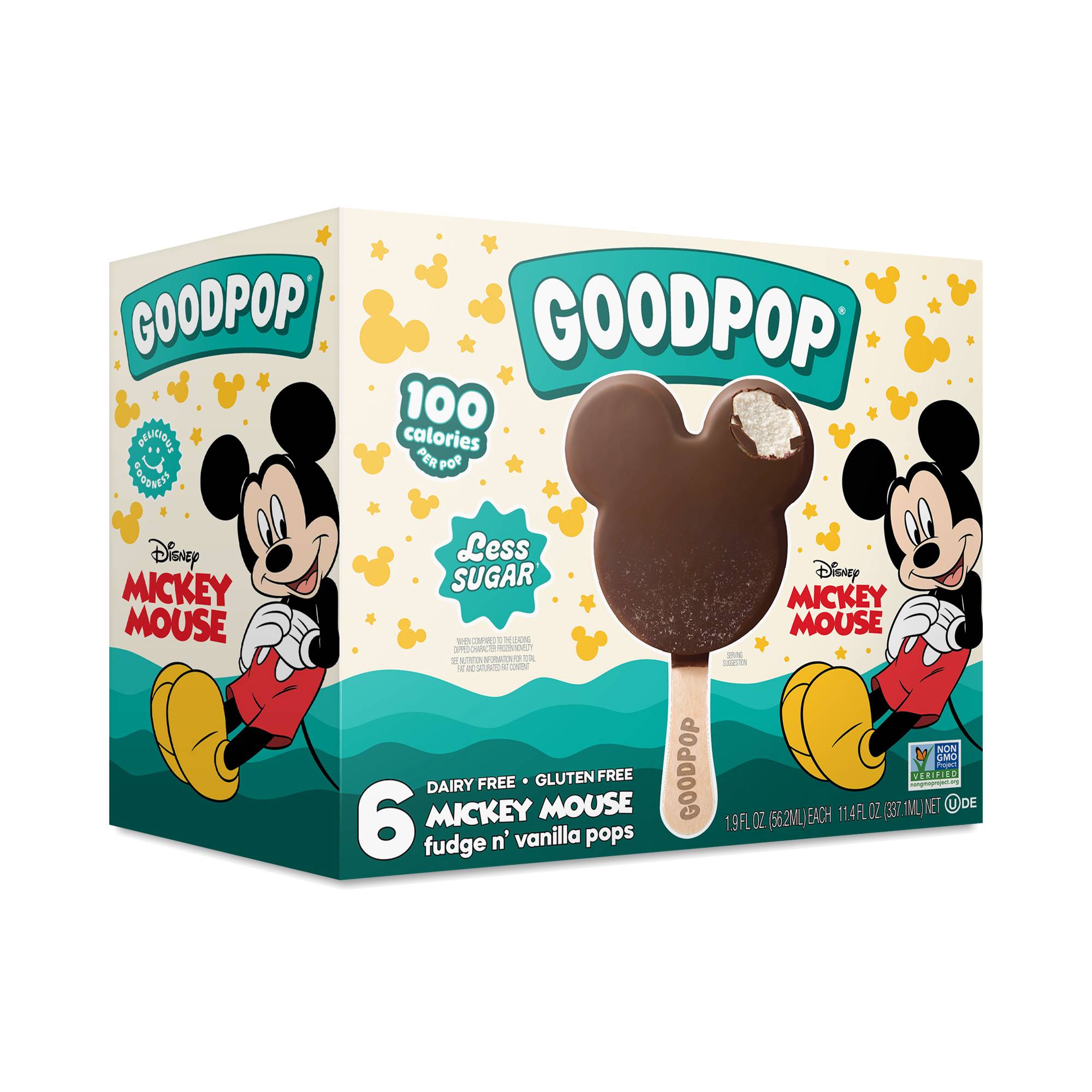 Dairy-Free Pops, Mickey Mouse Fudge n' Vanilla