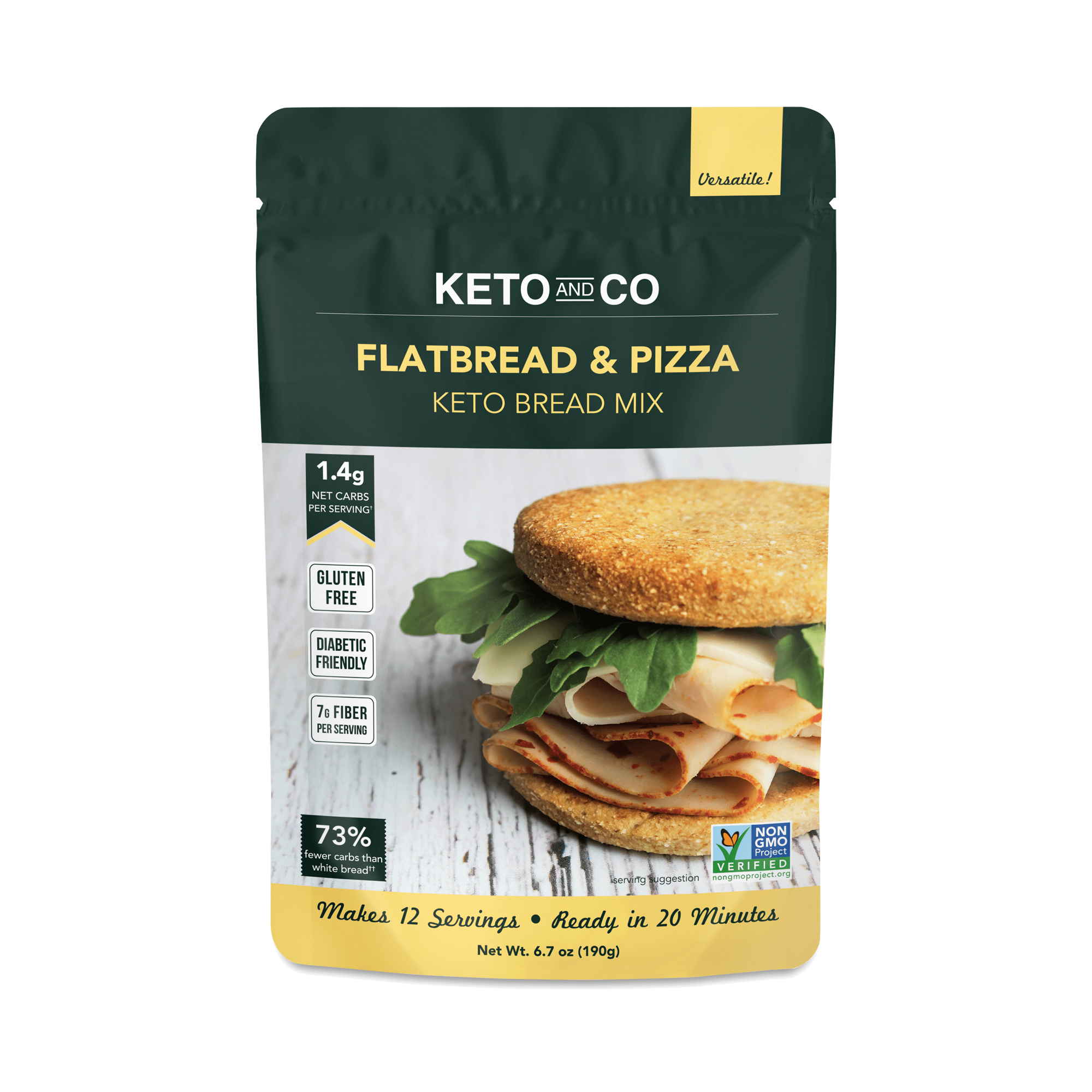 Keto and Co. Keto Bread Mix, Flatbread & Pizza Thrive Market
