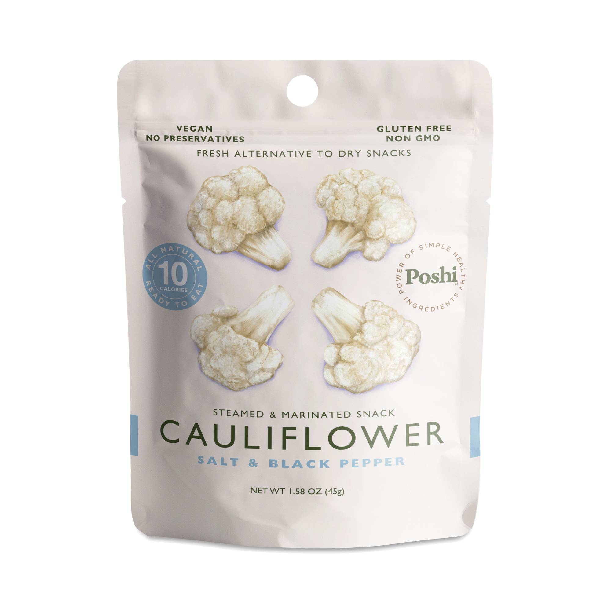 Steamed & Marinated Cauliflower, Salt & Black Pepper