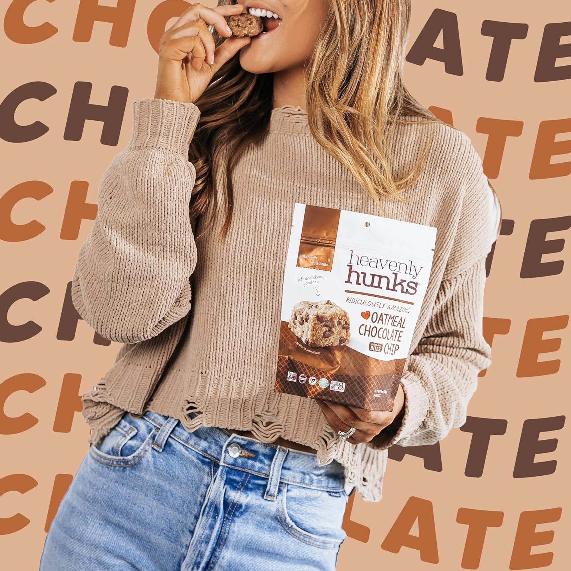 Heavenly Hunks Gluten-Free Bites, Oatmeal Chocolate Chip | Thrive