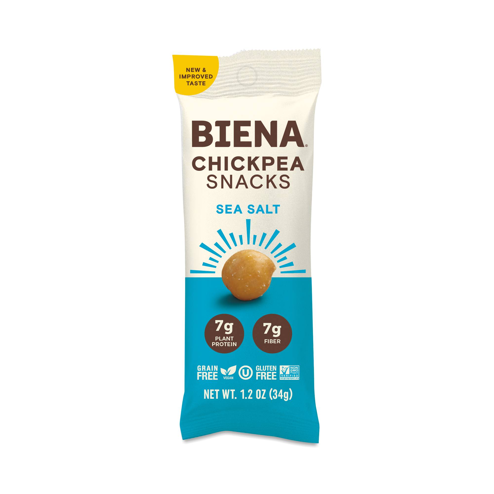 Chickpea Snacks, Sea Salt, Single Snack Pack
