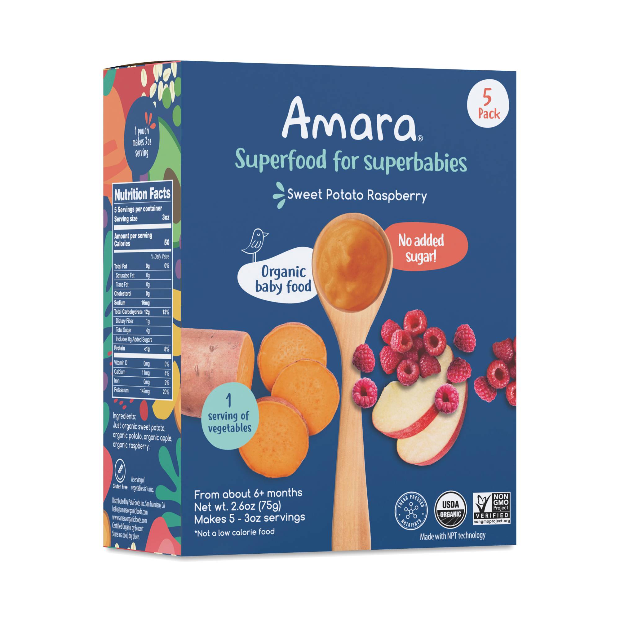Baby Food, Sweet Potato & Raspberry