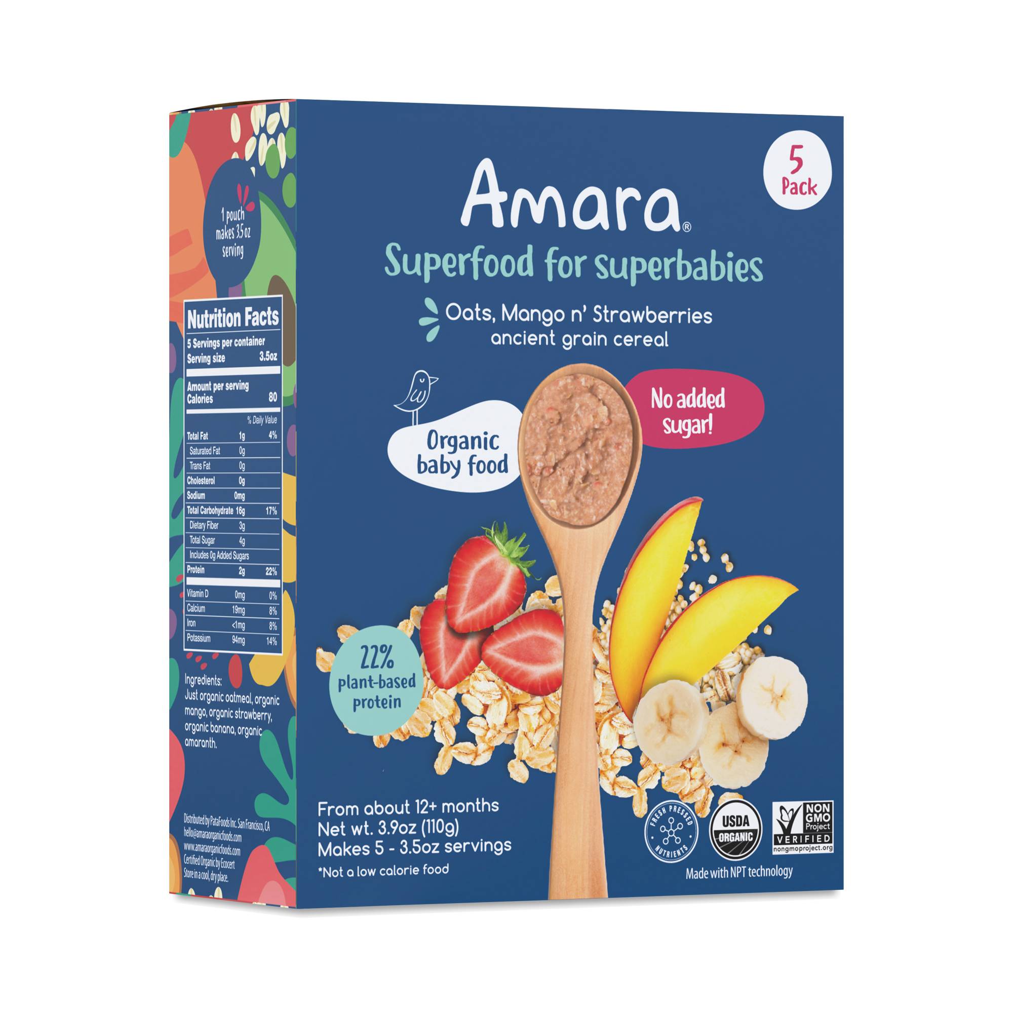 Ancient Grain Cereal, Oats Mangos & Strawberries