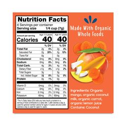 Organic Smoothie Melts, Mango Carrots