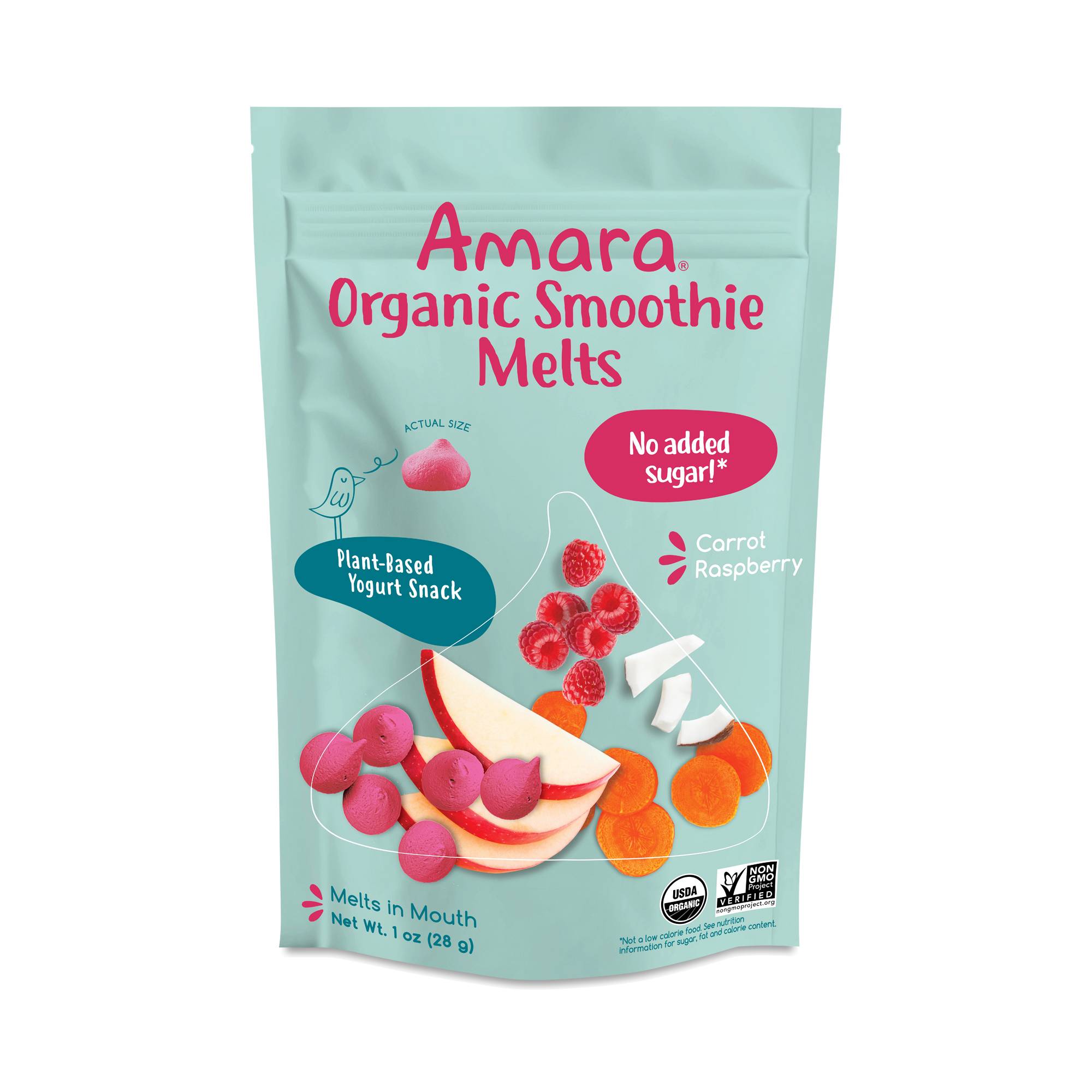 Organic Smoothie Melts, Carrot Raspberry