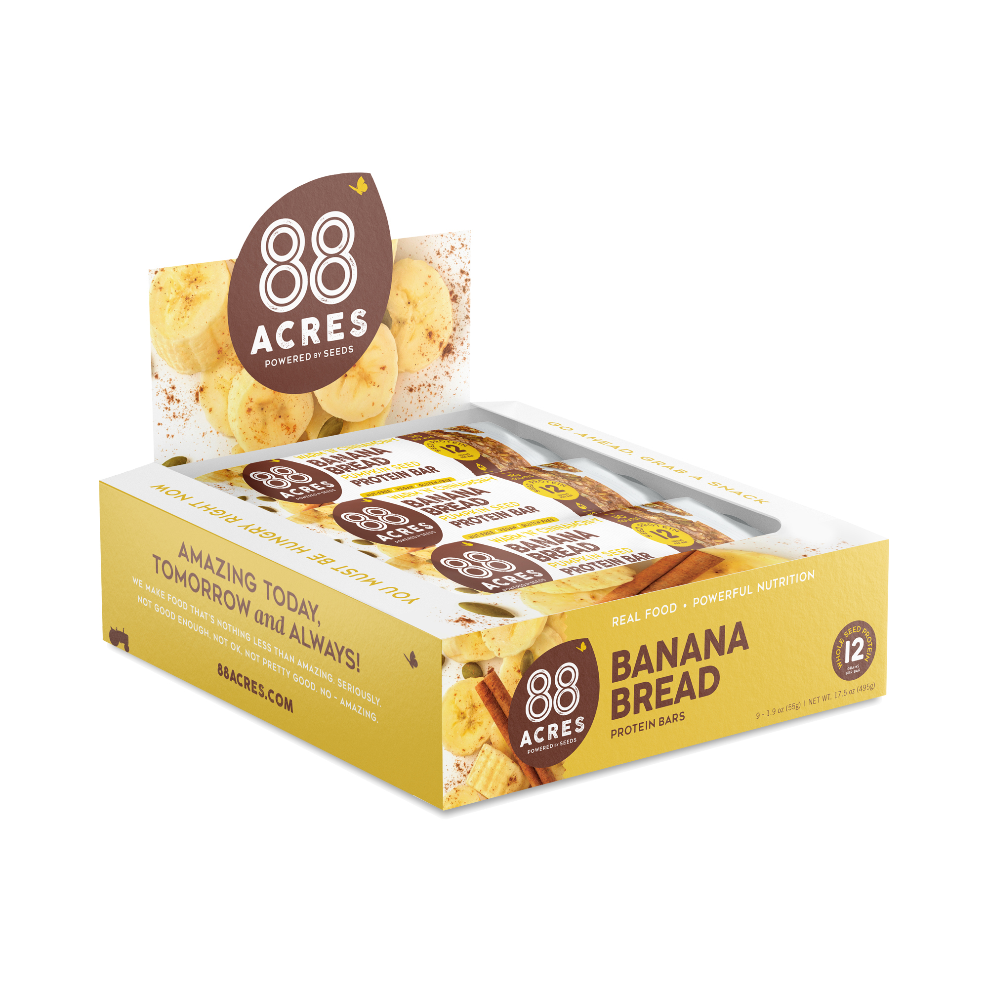 88 Acres Pumpkin Seed Protein Bar, Banana Bread | Thrive Market