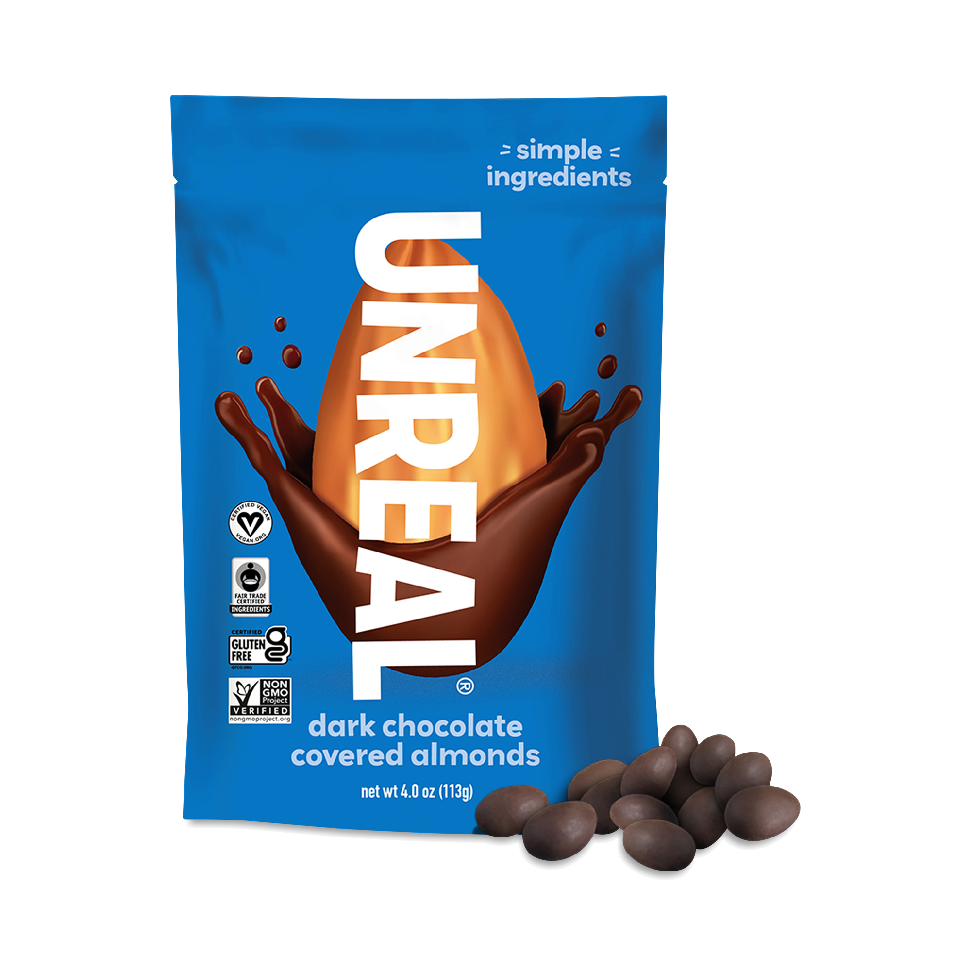 Unreal Dark Chocolate Almonds | Thrive Market