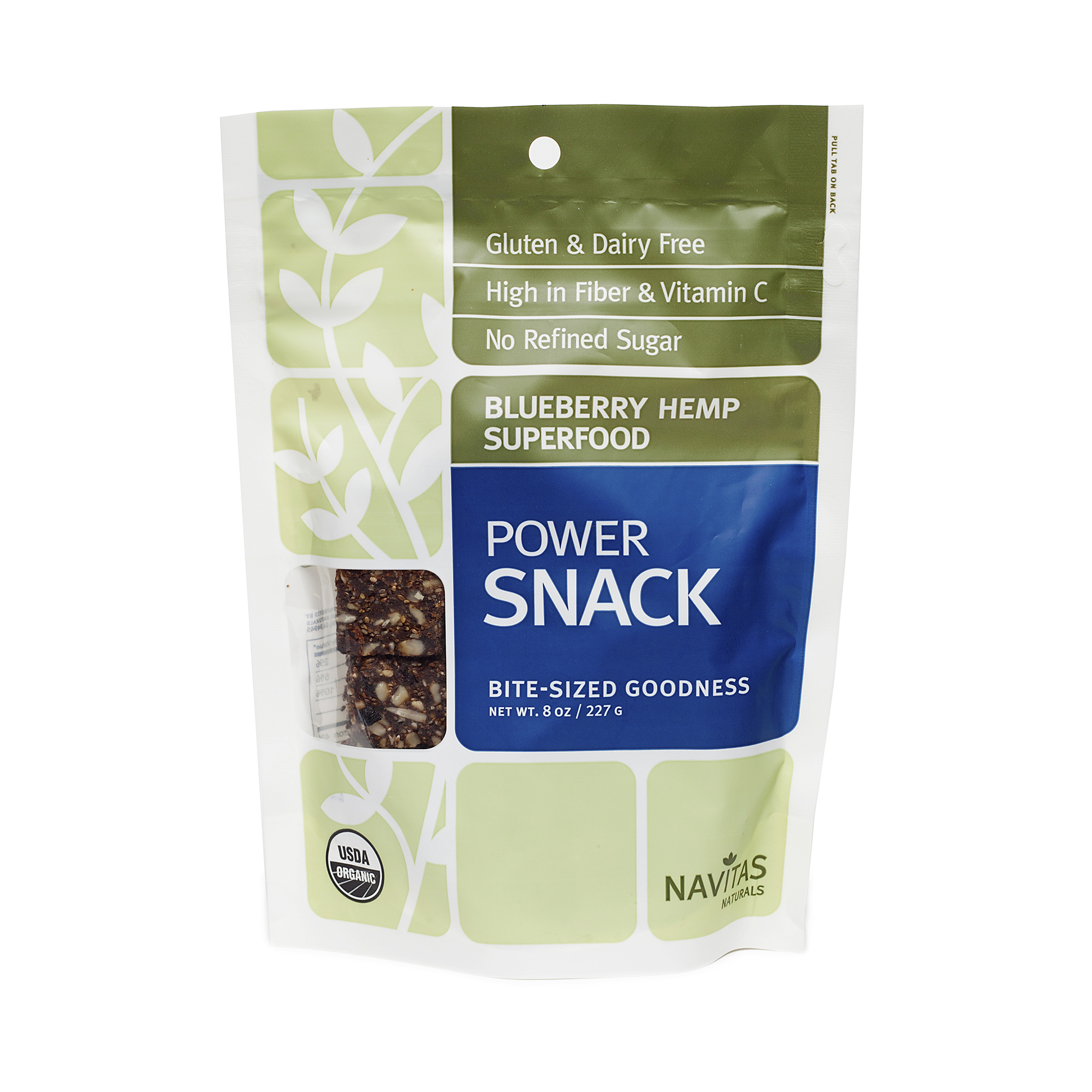 Organic Raw Power Snacks - Blueberry Hemp