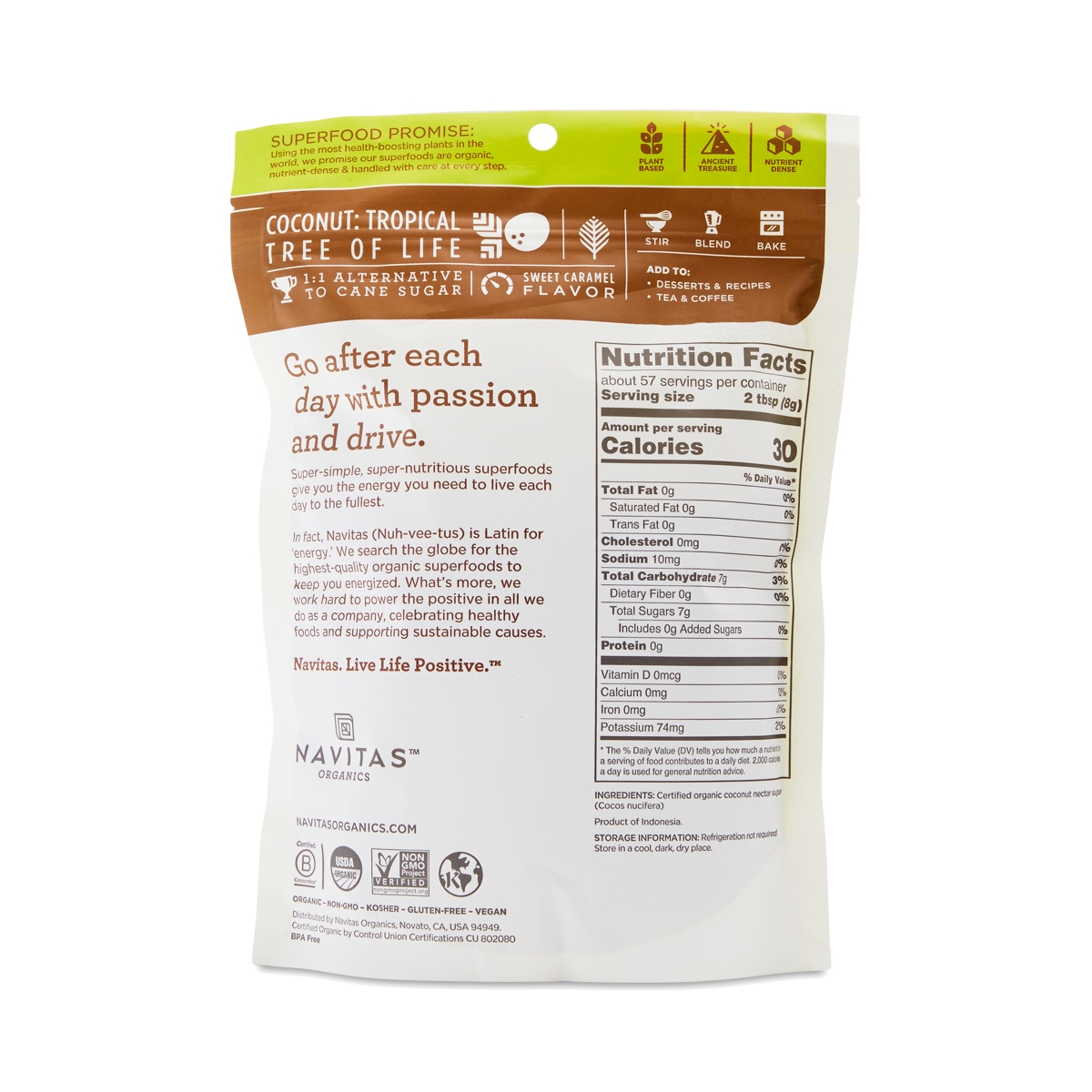 Organic Coconut Palm Sugar by Navitas Organics Thrive Market