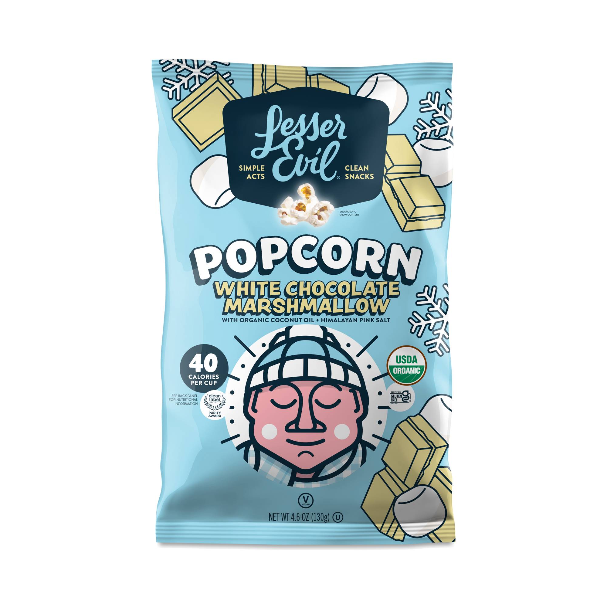 Organic Popcorn, White Chocolate Marshmallow