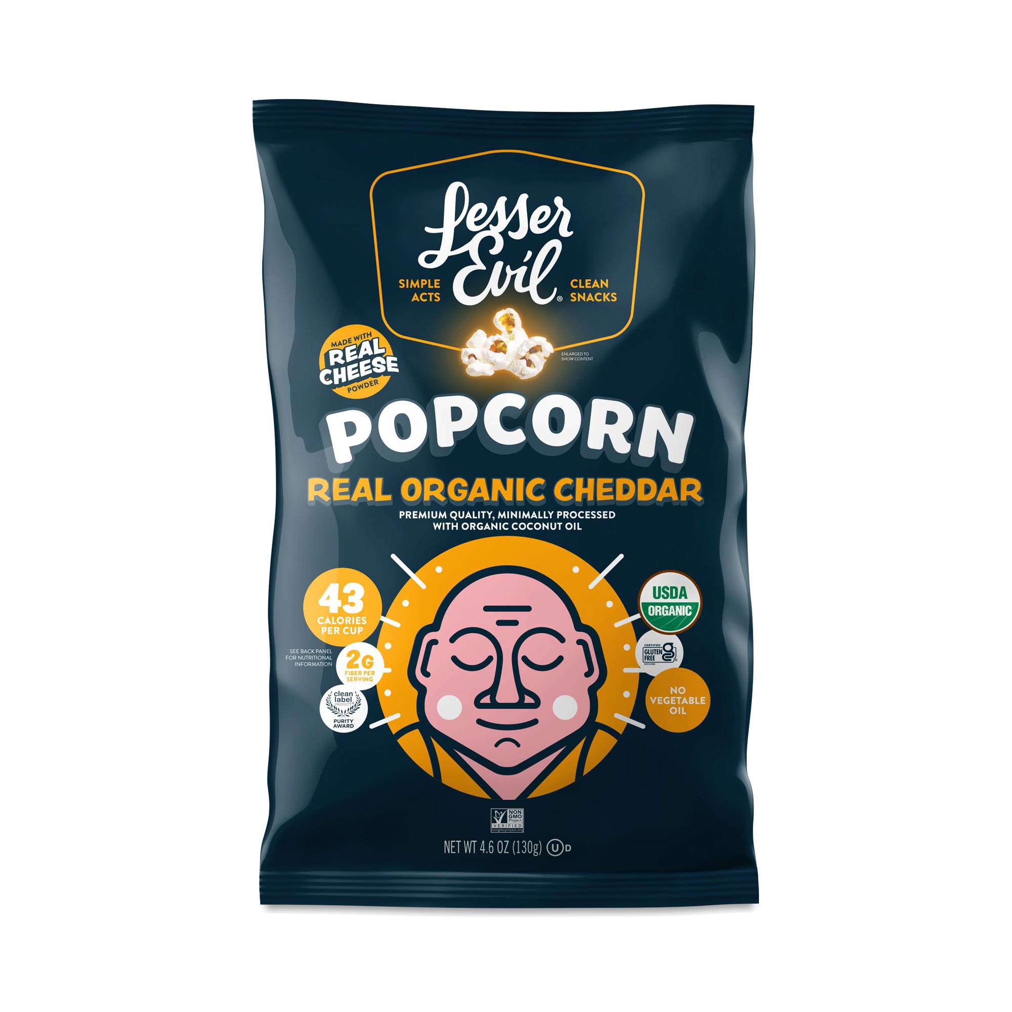 Organic Popcorn, Real Organic Cheddar