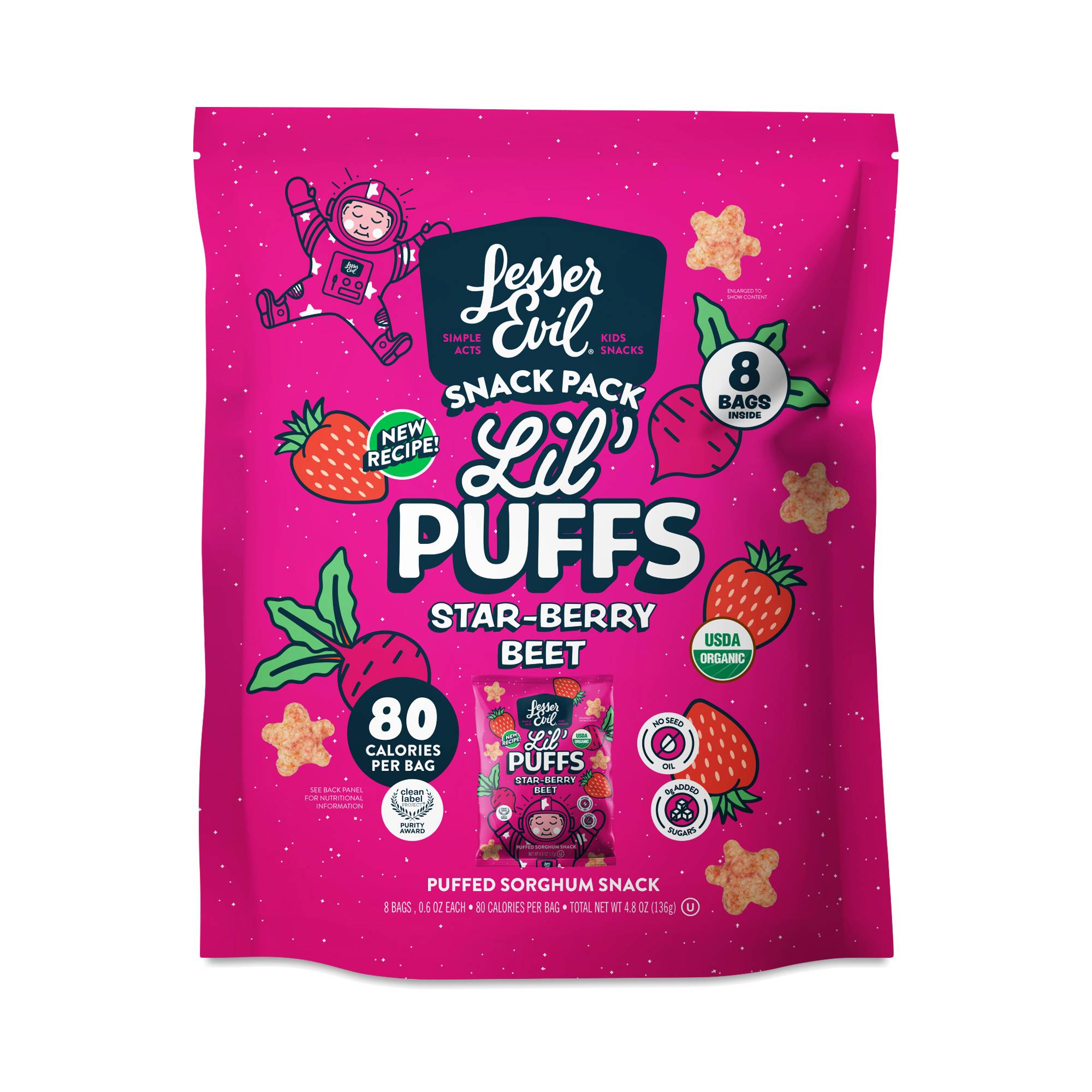 Lil' Puffs, Starberry Beet Snack Pack