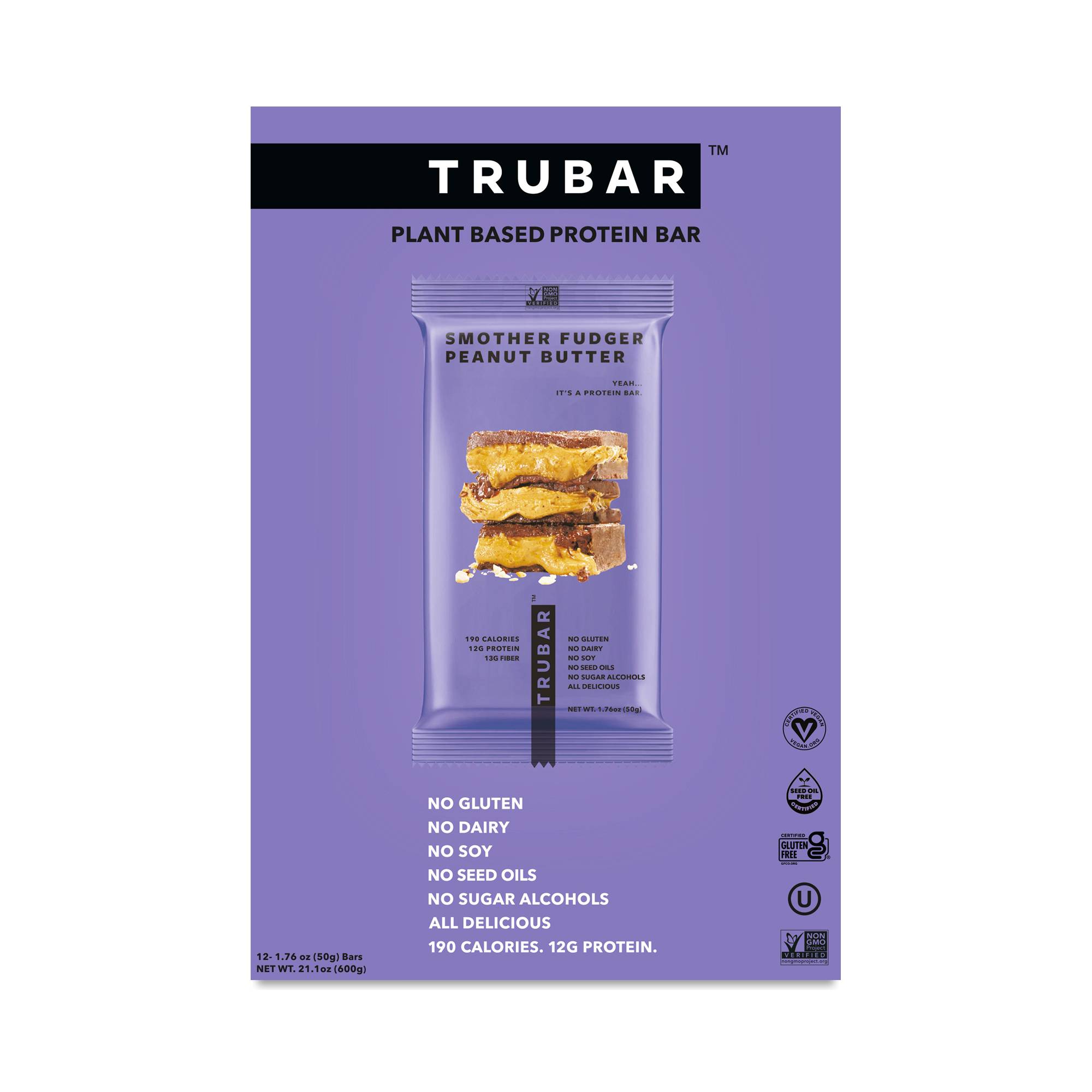 Plant Based Protein Bar, Smother Fudger Peanut Butter