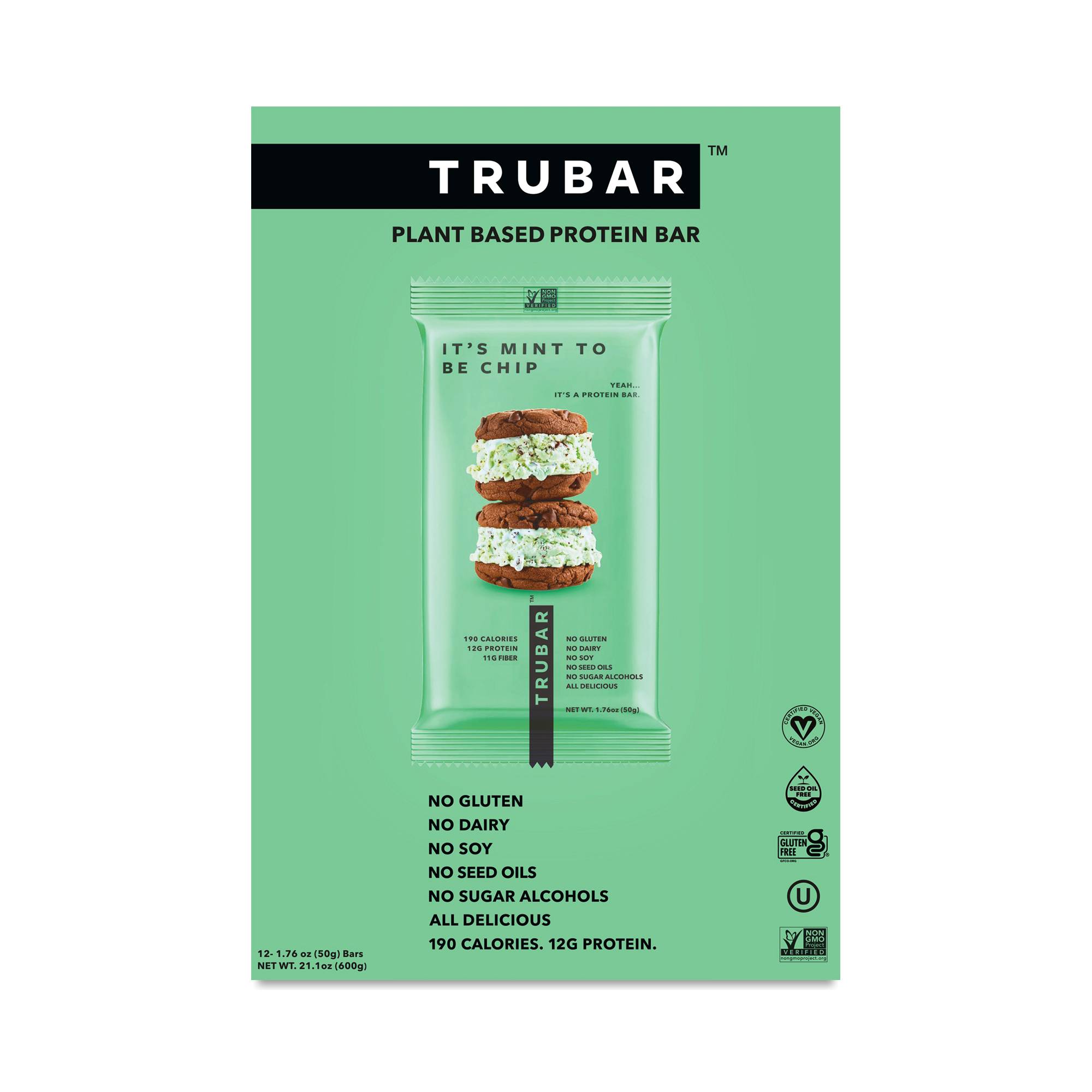 Plant Based Protein Bar, It's Mint to be Chip