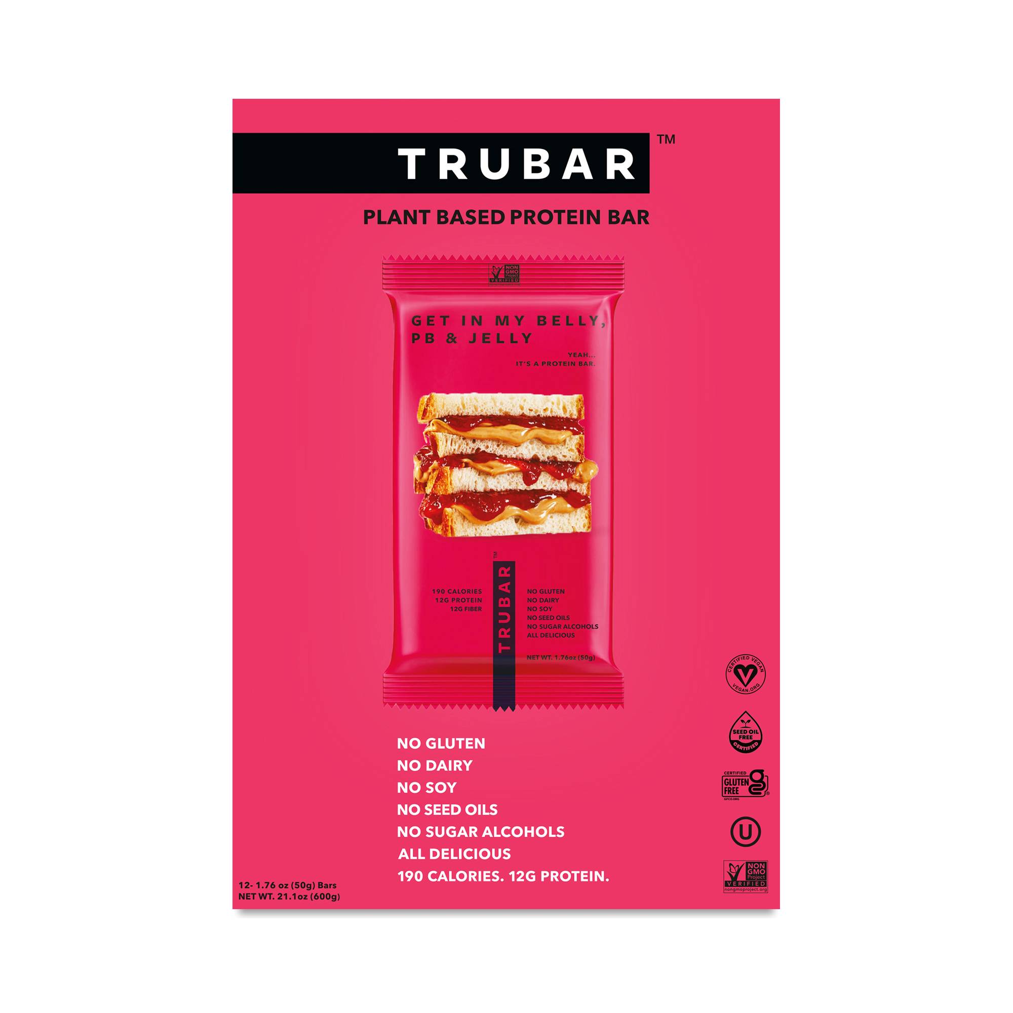 Plant Based Protein Bar, Get in My Belly PB & Jelly