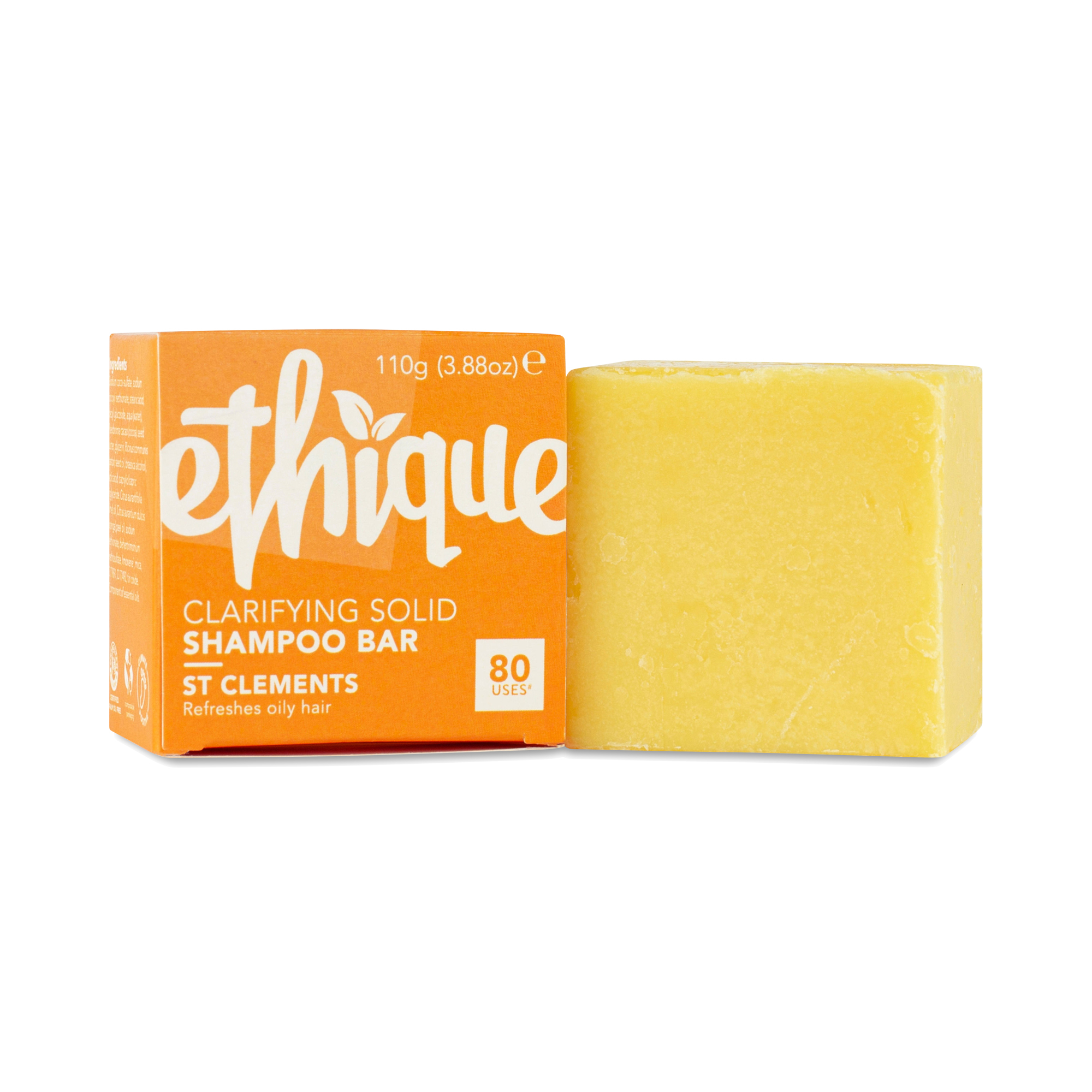 Ethique Clarifying Solid Shampoo Bar for Oily Hair, St Clements