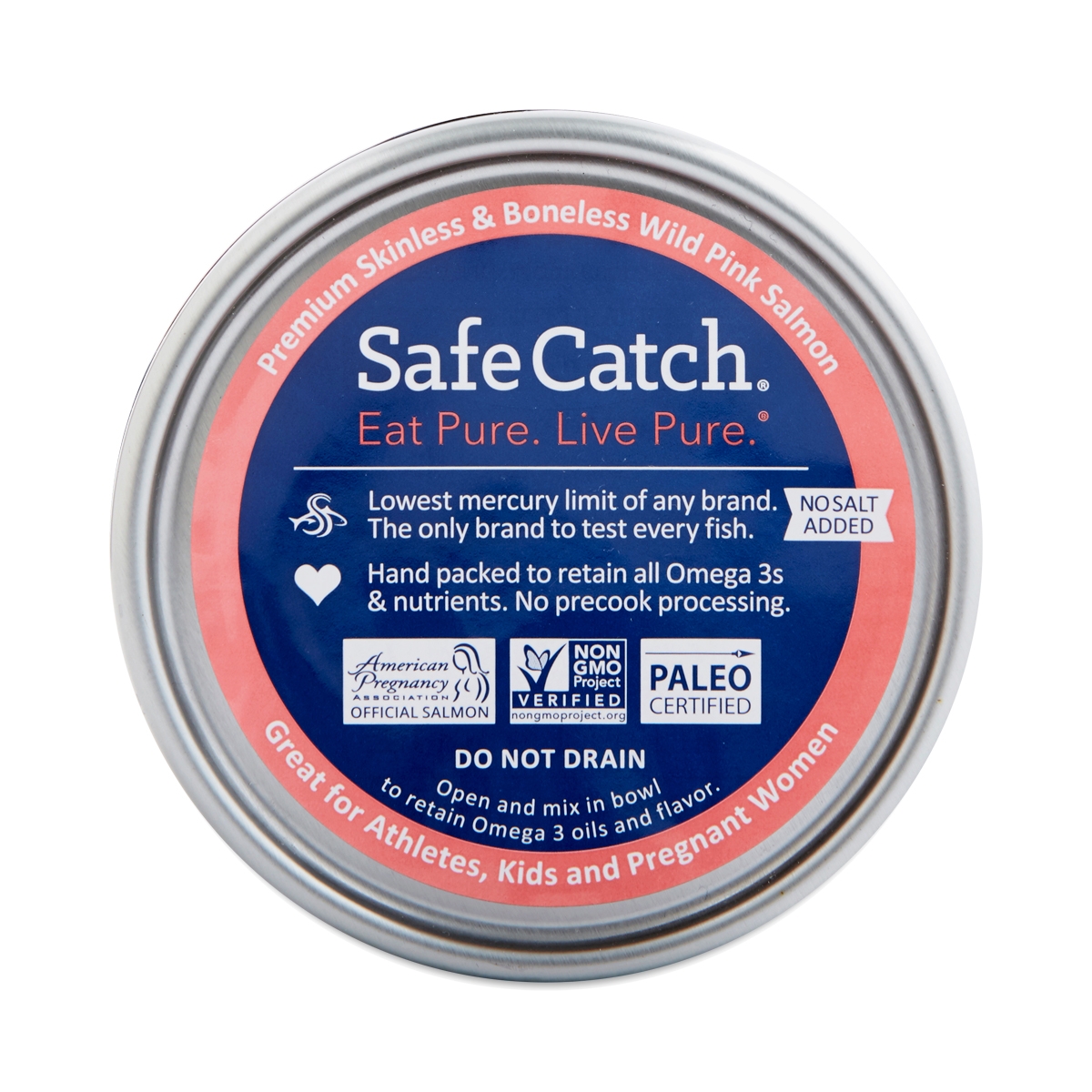Safe Catch Canned Wild Pink Salmon, No Salt Added Thrive Market