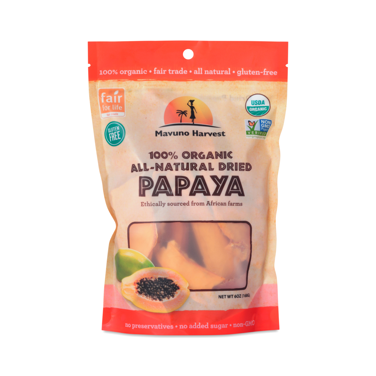 6 oz Organic Dried Papaya by Mavuno Harvest Thrive Market