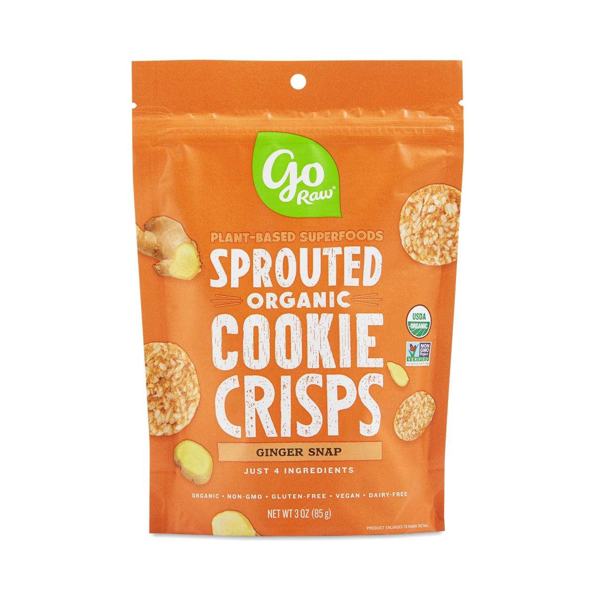 Organic Raw Ginger Snaps Super Cookies by Go Raw Thrive Market