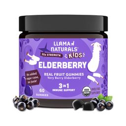 Kids Organic 3 in 1 Immune Support Gummies, Elderberry