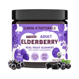 Adult Organic 3 in 1 Immune Support Gummies, Elderberry