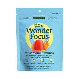 Wonder Focus Mushroom Gummies, Juicy Citrus