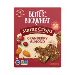 Maine Crisp Buckwheat Crackers, Cranberry Almond
