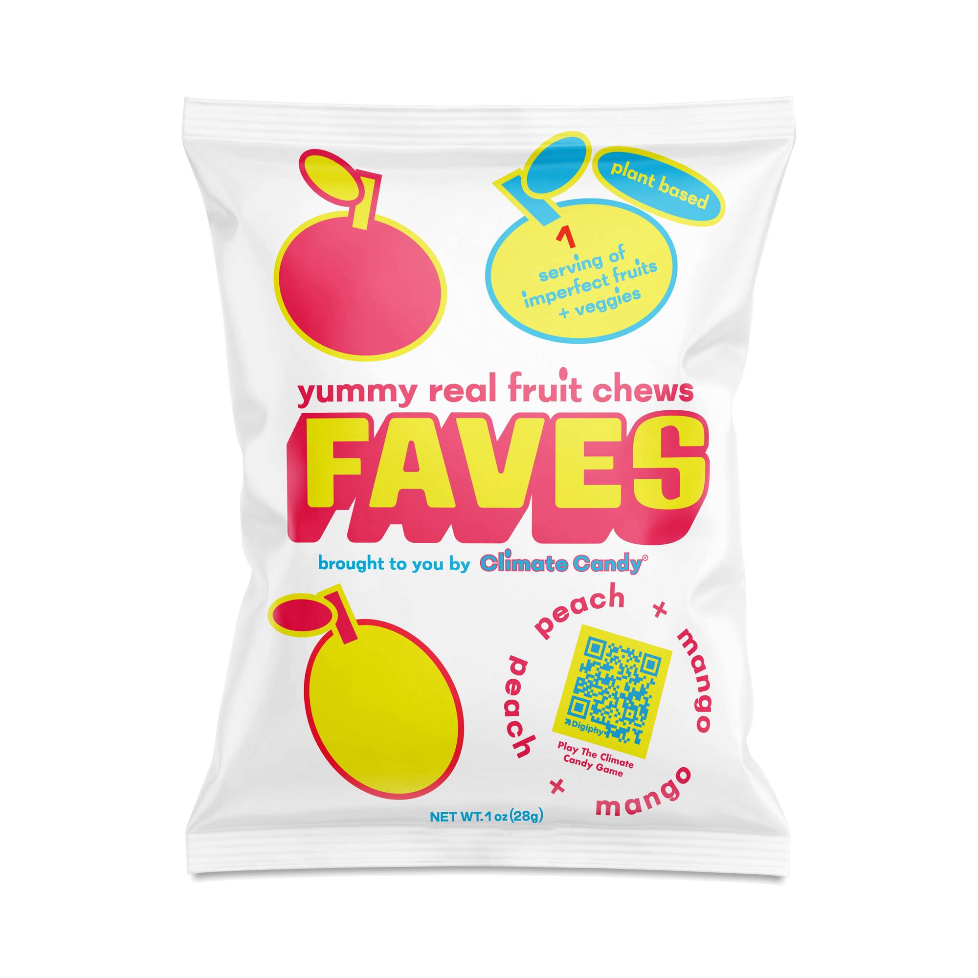 Real Fruit Chews, Peach & Mango