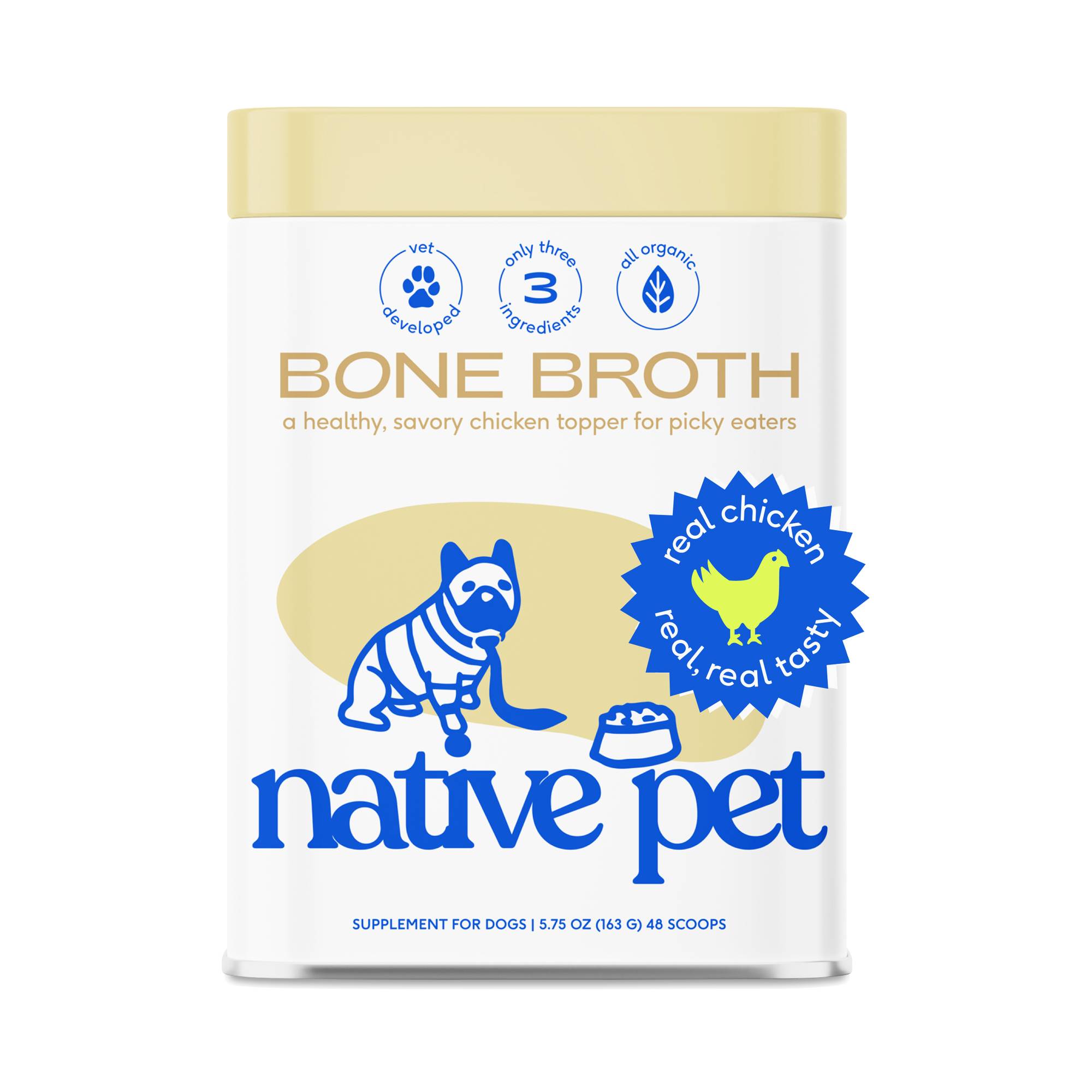 Organic Chicken Bone Broth Powder for Dogs & Cats