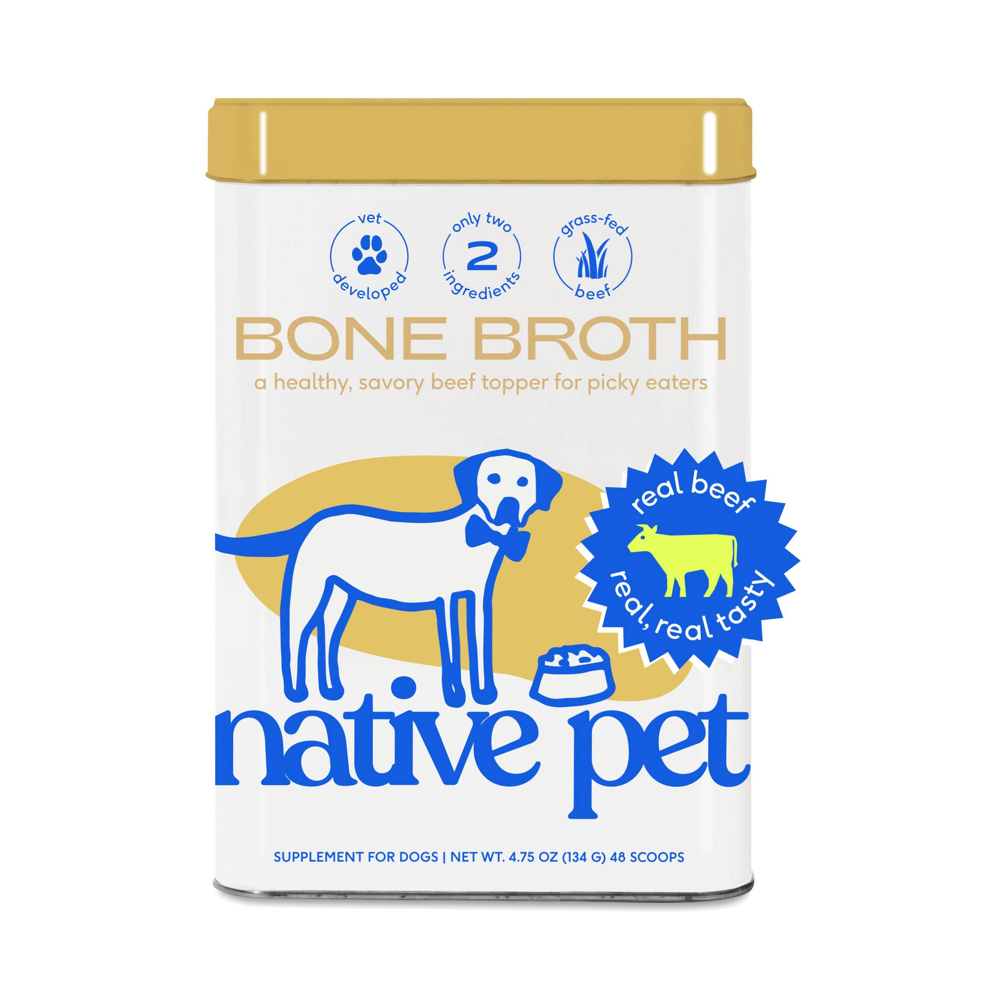 Grass-Fed Beef Bone Broth Powder for Dogs & Cats