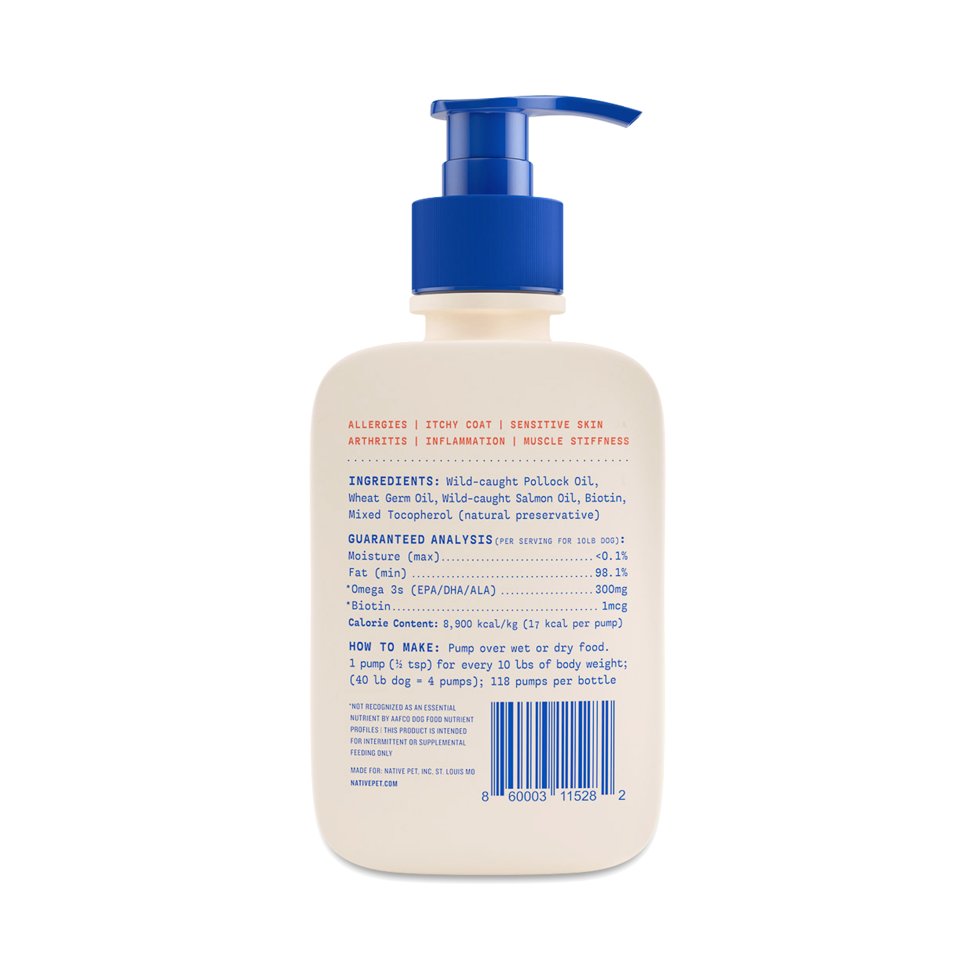 Native Pet WildCaught Omega Fish Oil for Dogs Thrive Market