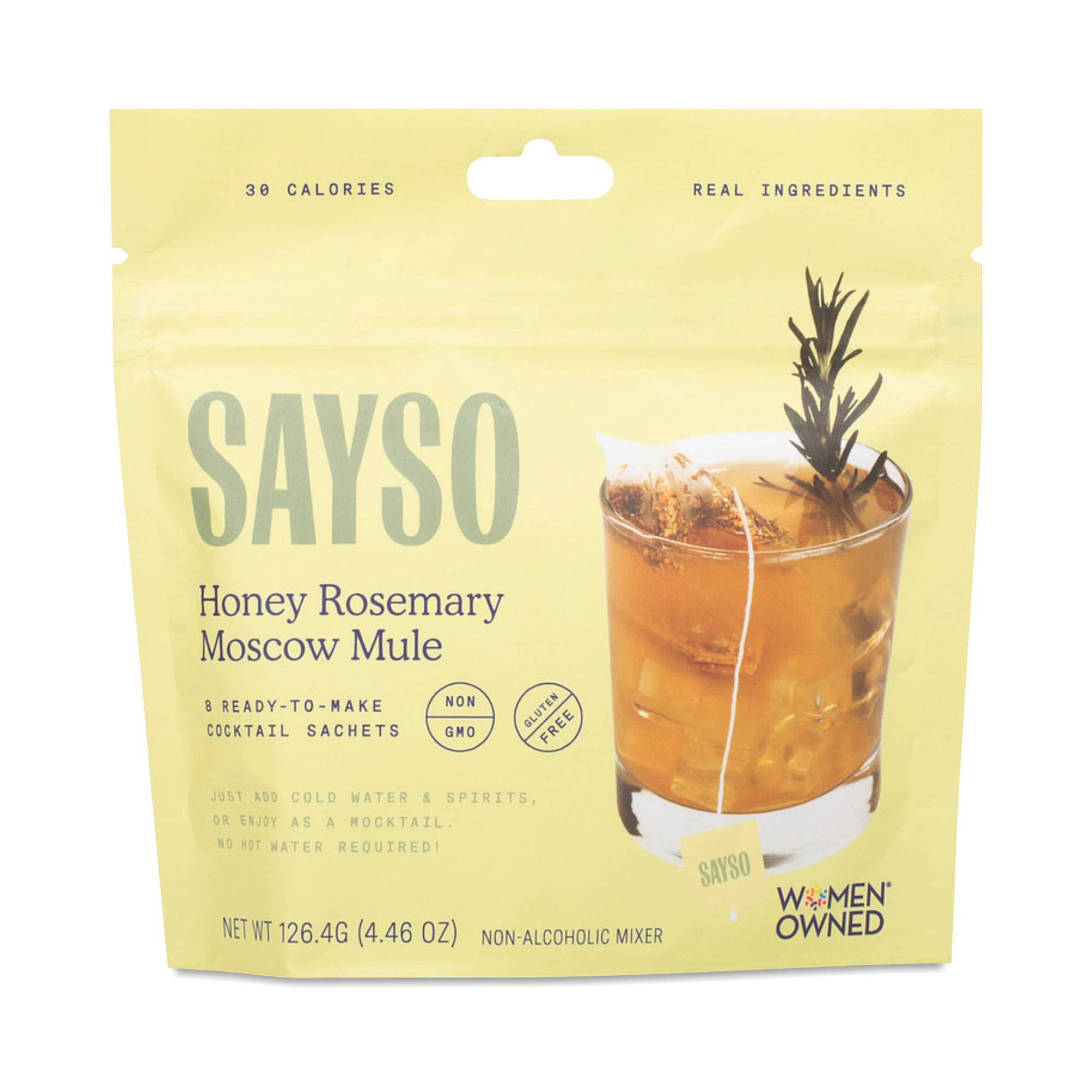 Non-Alcoholic Cocktail Sachets Mixer, Honey Rosemary Moscow Mule