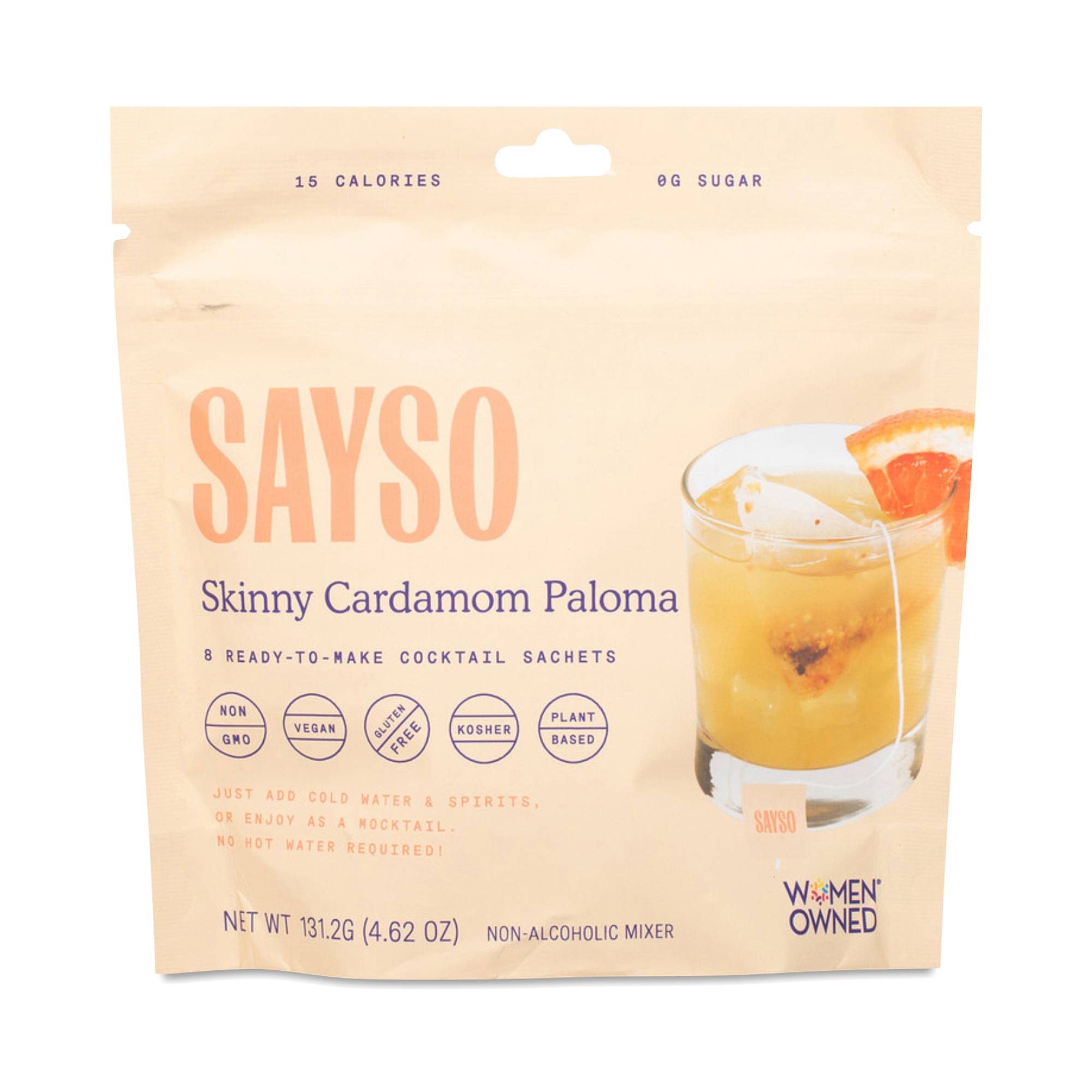 Non-Alcoholic Cocktail Sachets Mixer, Skinny Cardamom Paloma