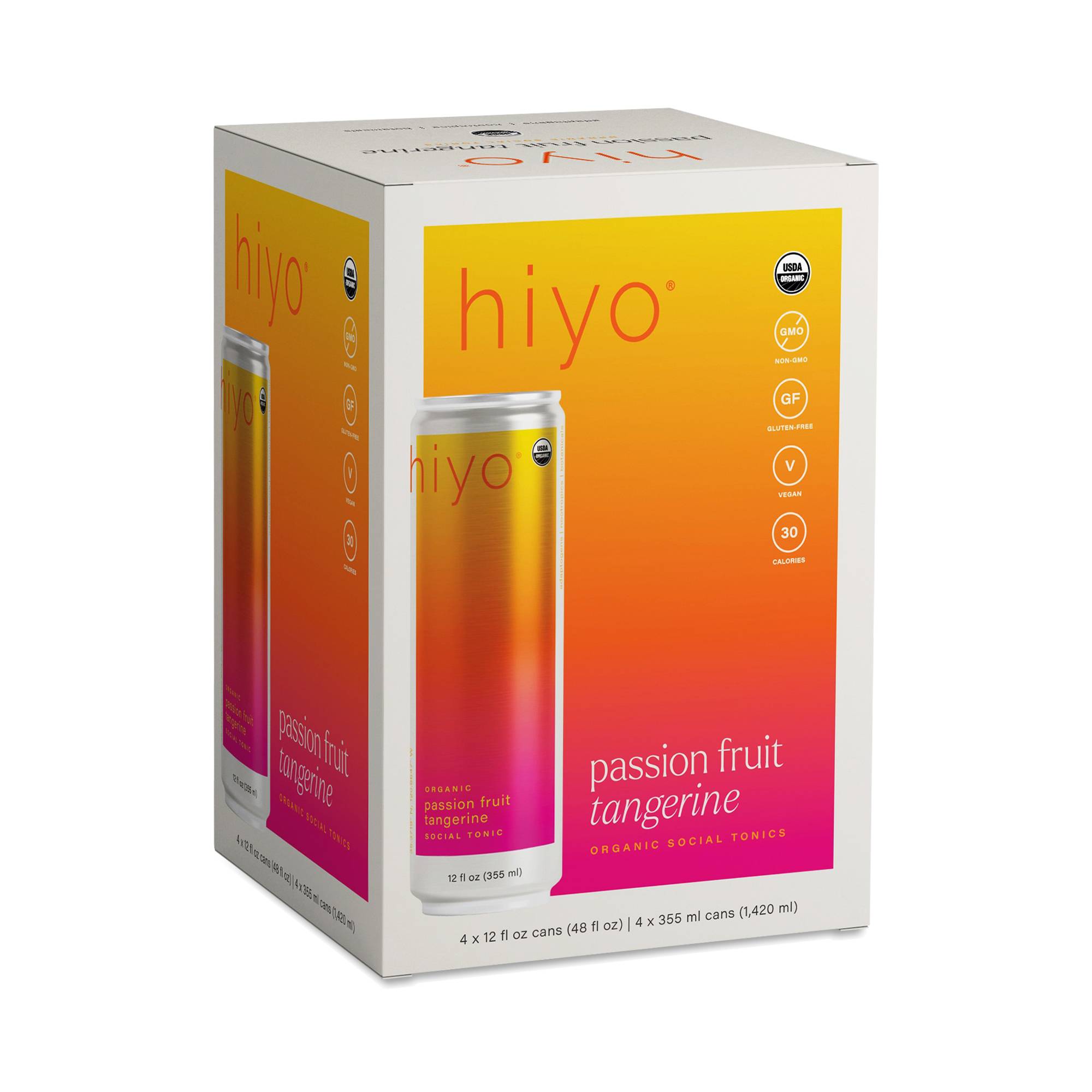 Organic Social Tonic, Passionfruit Tangerine