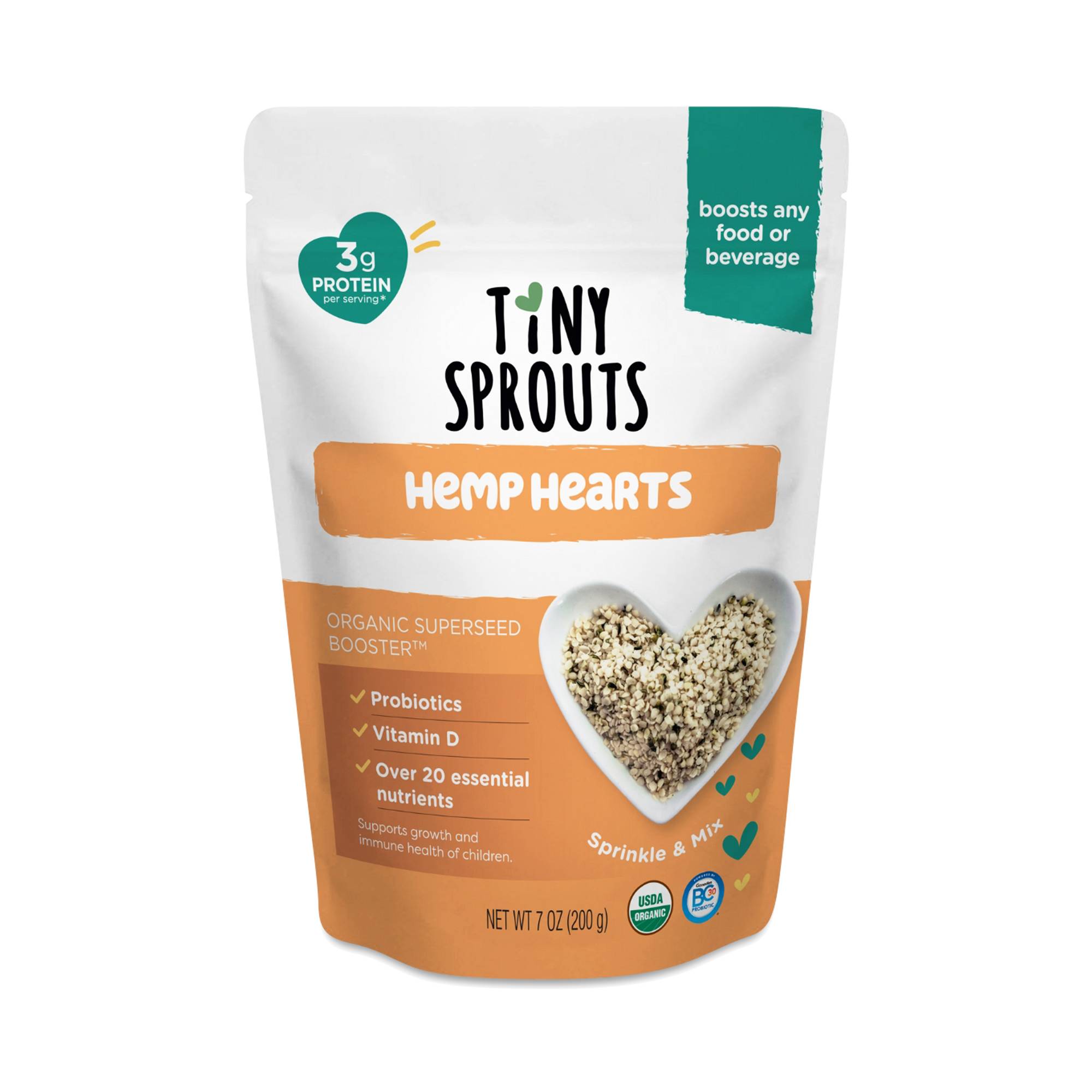 Organic Hemp Hearts + Vitamin D & Probiotics