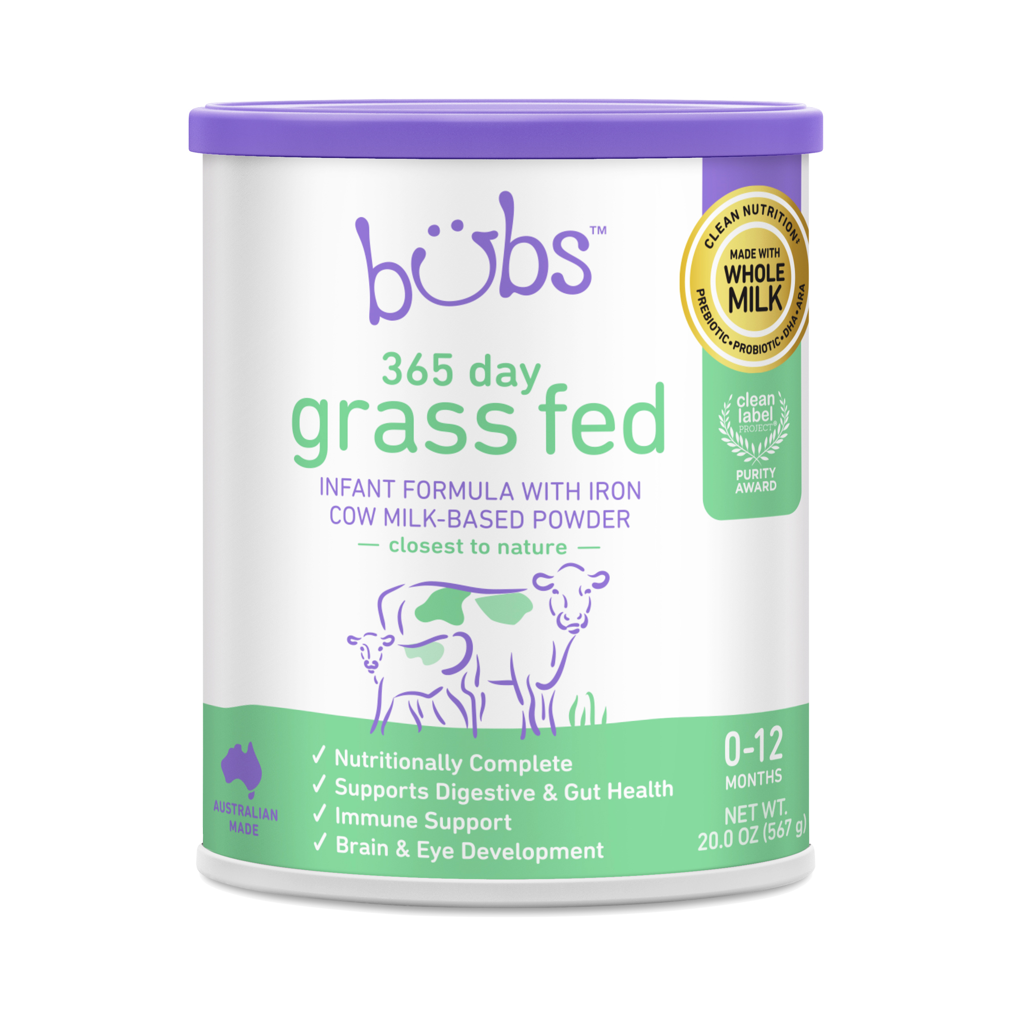 Bubs Grass Fed Cow Infant Formula | Thrive Market