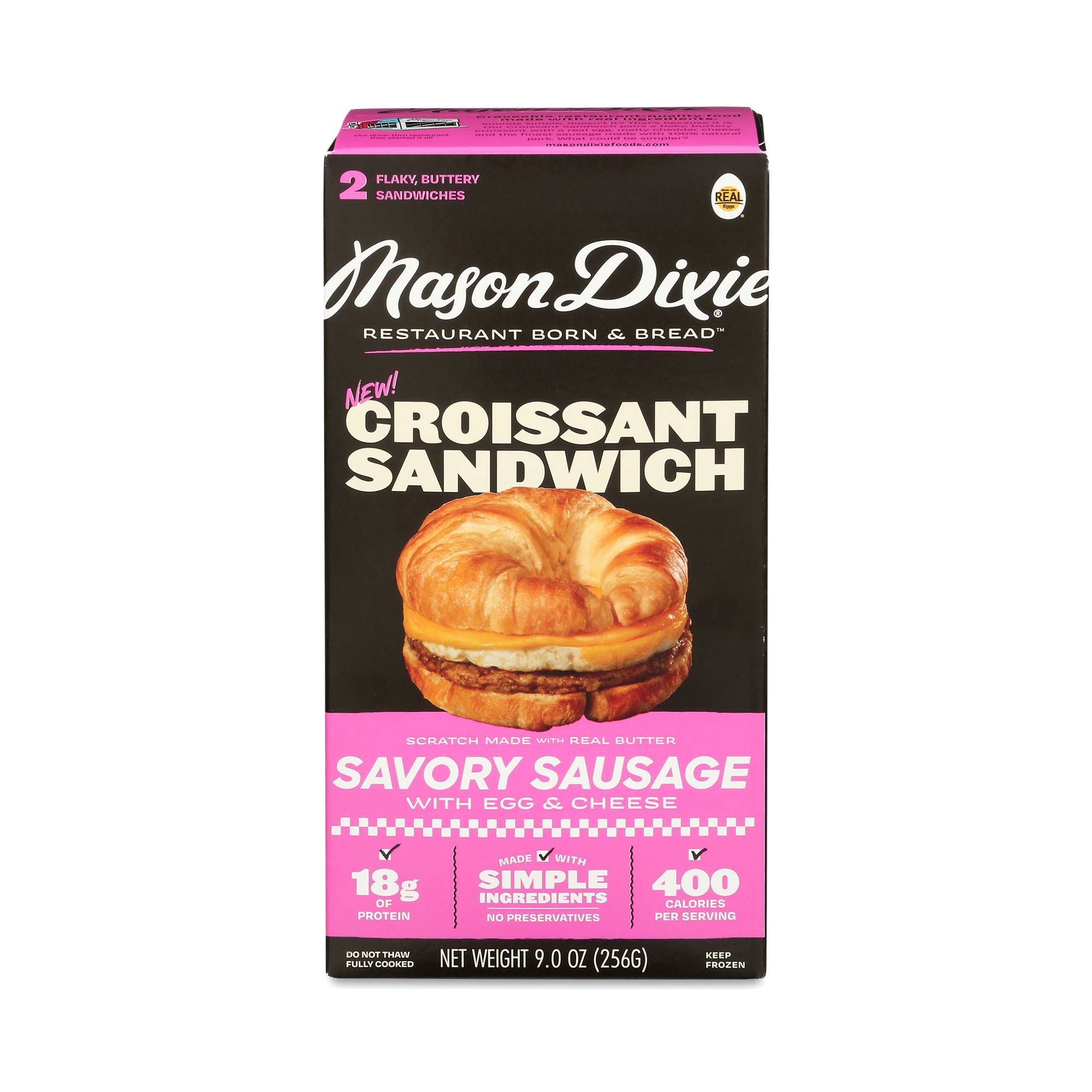 Croissant Sandwich, Savory Sausage with Egg & Cheese