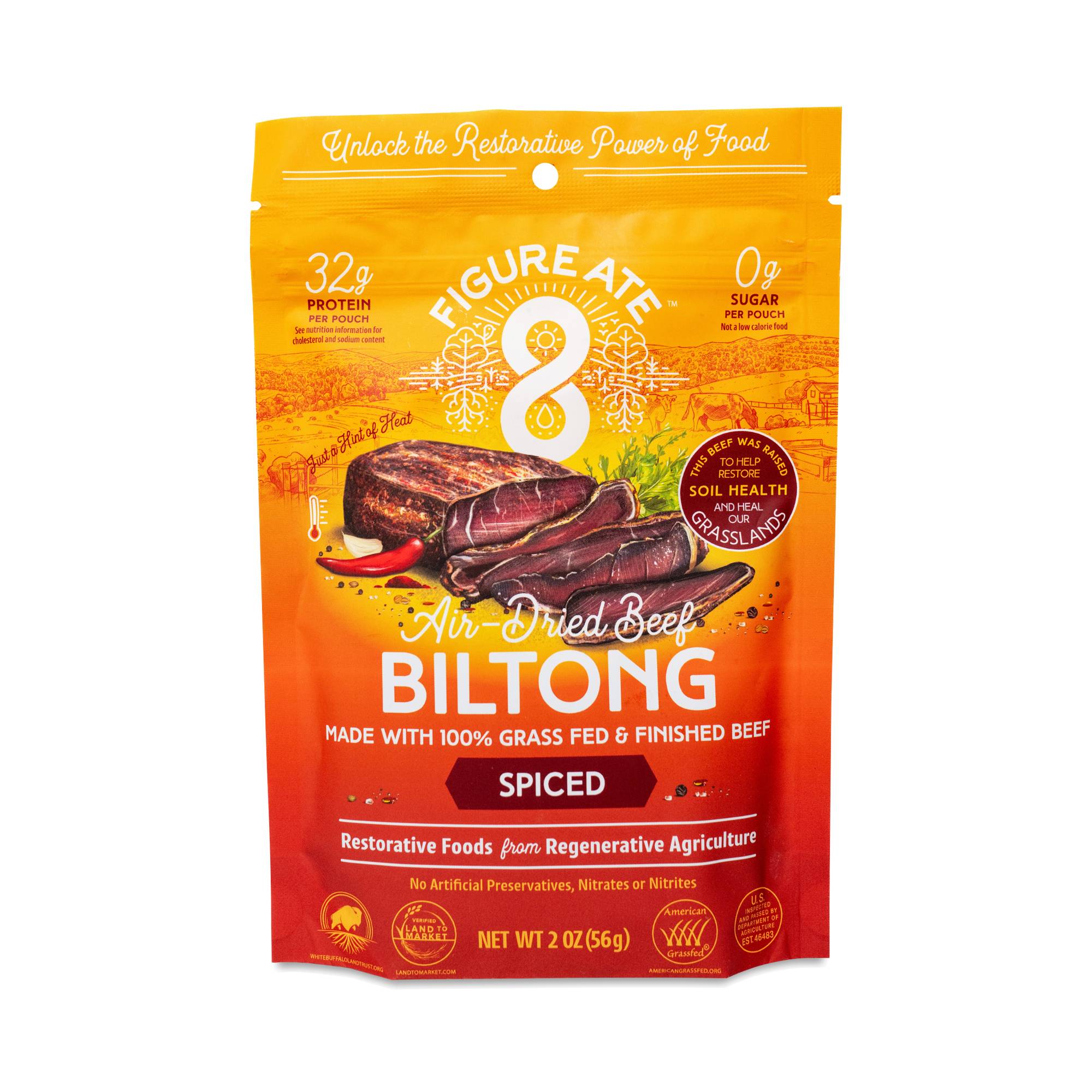 Regeneratively-Sourced Beef Biltong, Spiced